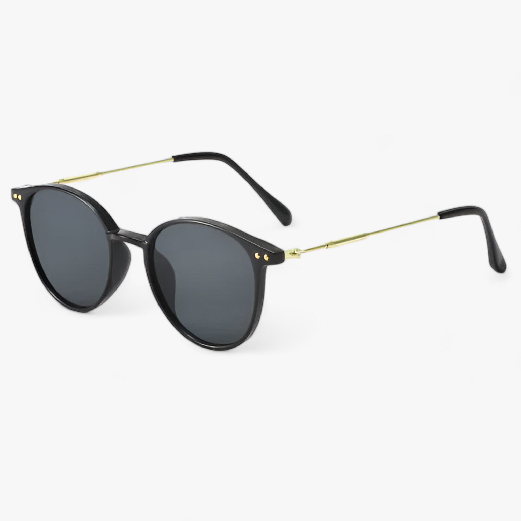 AURORA | Luksuriøse solbriller - Klassisk rund ram til øjenbeskyttelse - Sort Sort Som afbildet - women's fashion - {{ product_tags }