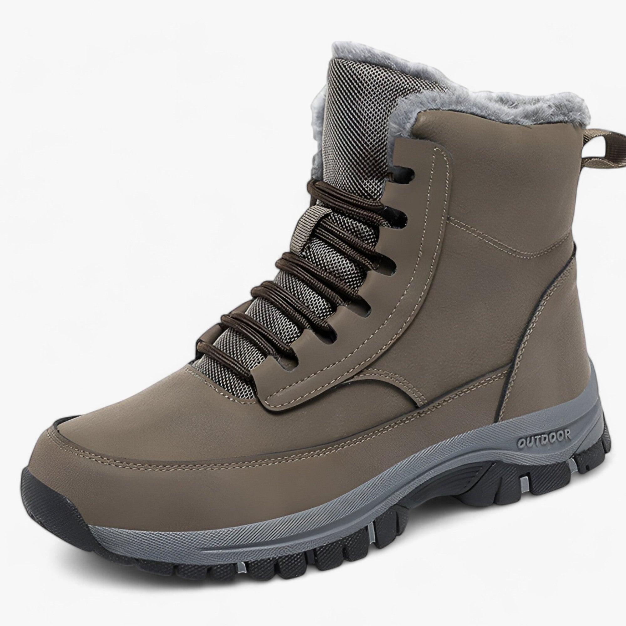 Jacob | Vandtætte læderstøvler til sne - Ultra varme og praktiske til mænd - Khaki - winter - {{ product_tags }