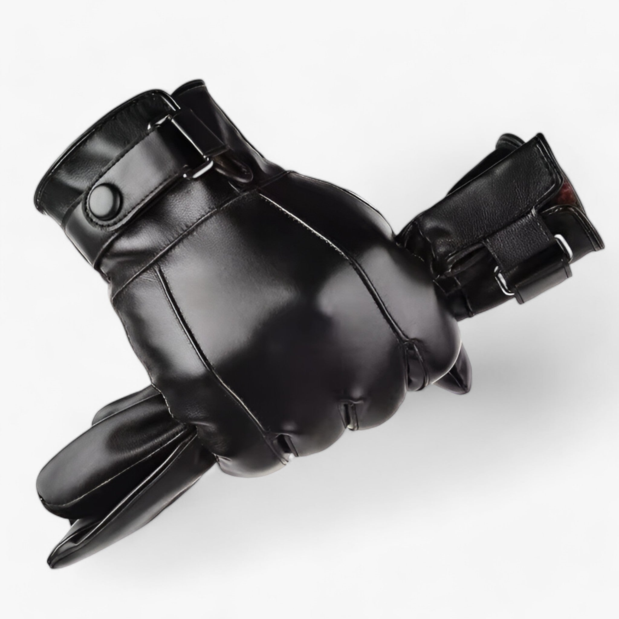 Mason | Herre læderhandsker - Varme fra ægte lammeuld til vinteren - Sort En størrelse - winter - {{ product_tags }