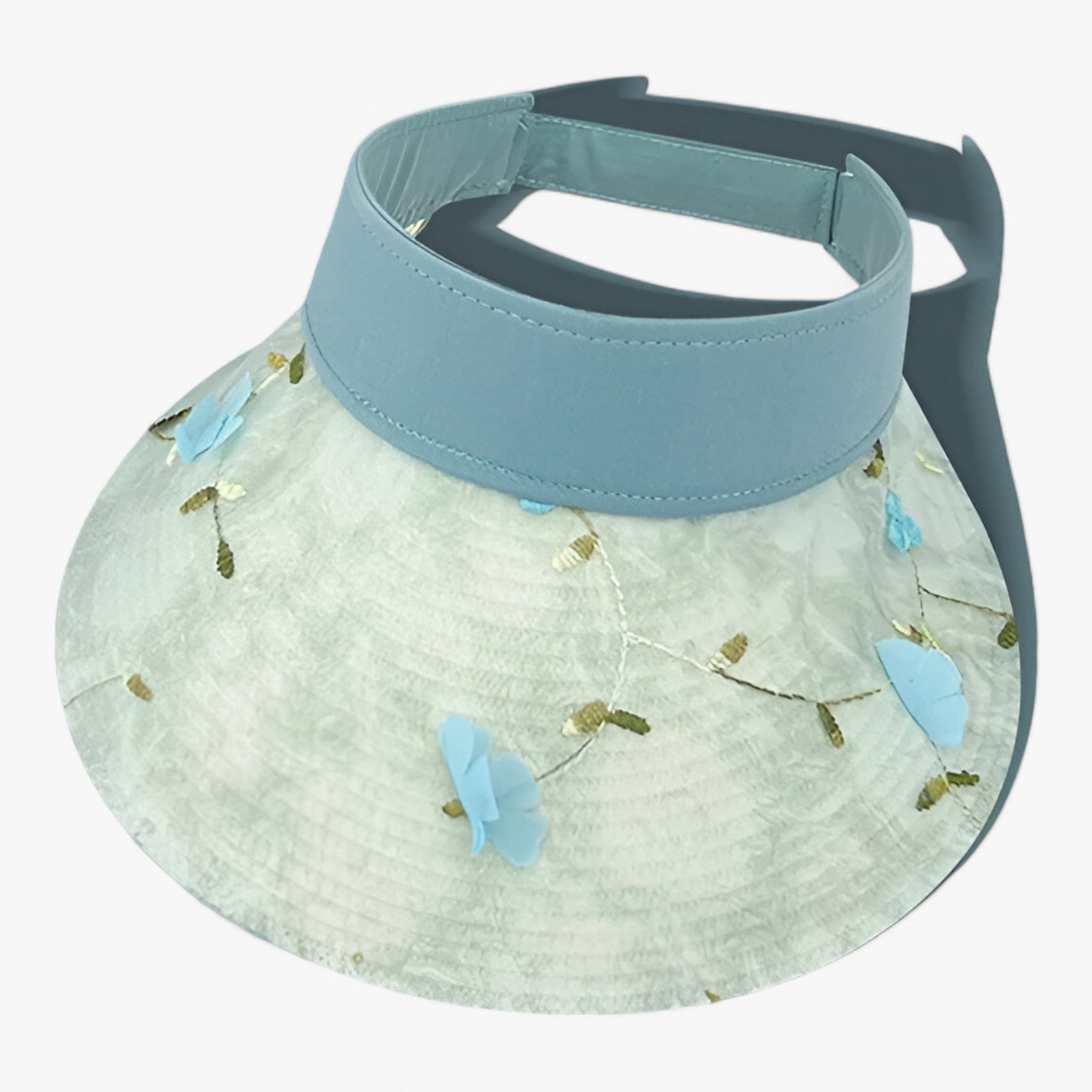 BLOSSOM | Stilsikre stråhatte - Solbeskyttelse & Blomsteraccent - Blå - women's fashion - {{ product_tags }