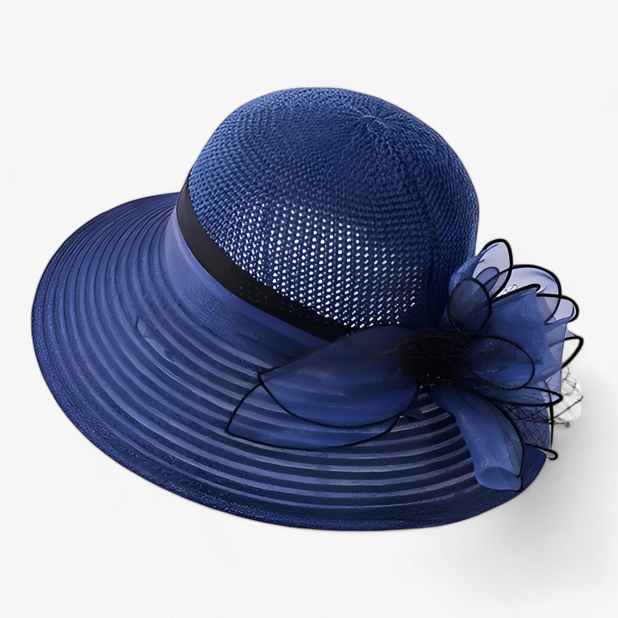 LUNA | Stilet damehat - Bred skygge for solbeskyttelse - Marine - women's fashion - {{ product_tags }