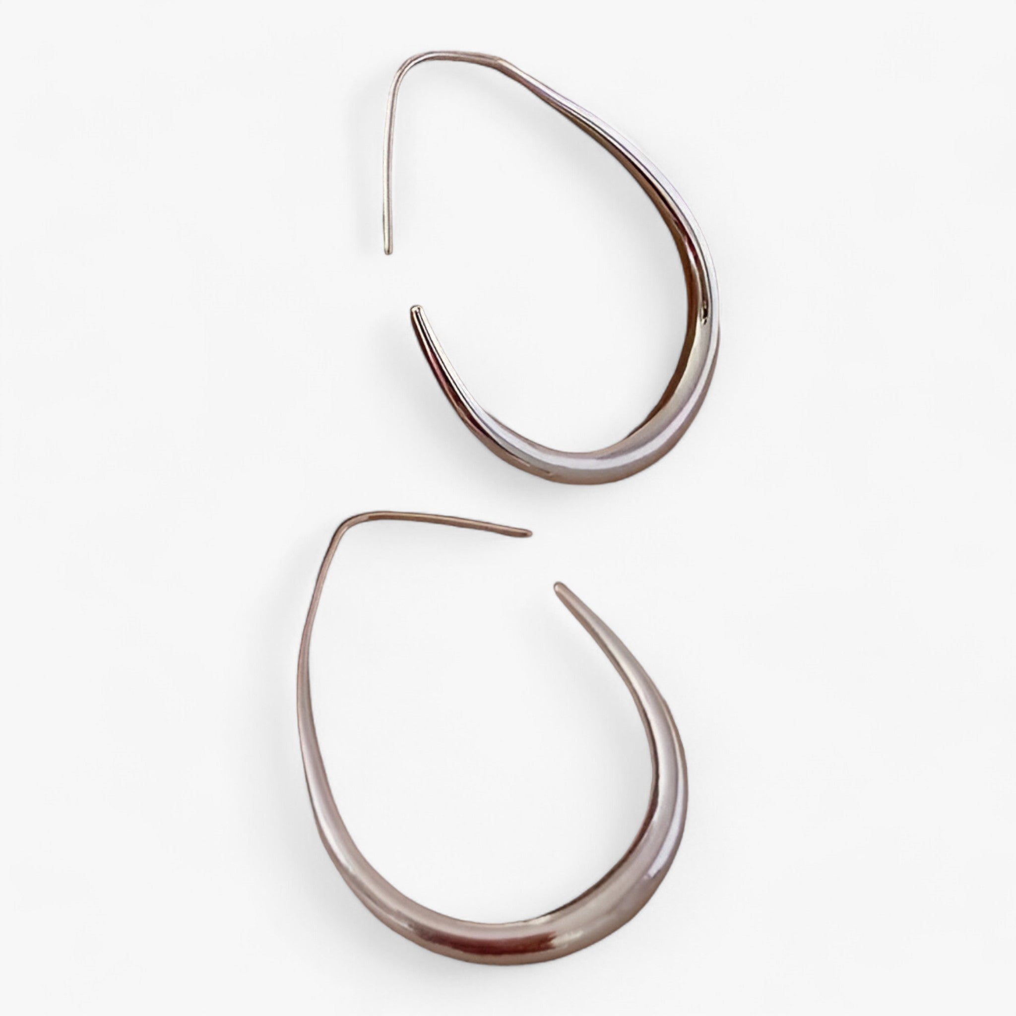 Mila | Geometriske Creoler – elegant partystil - Sølv - other - {{ product_tags }