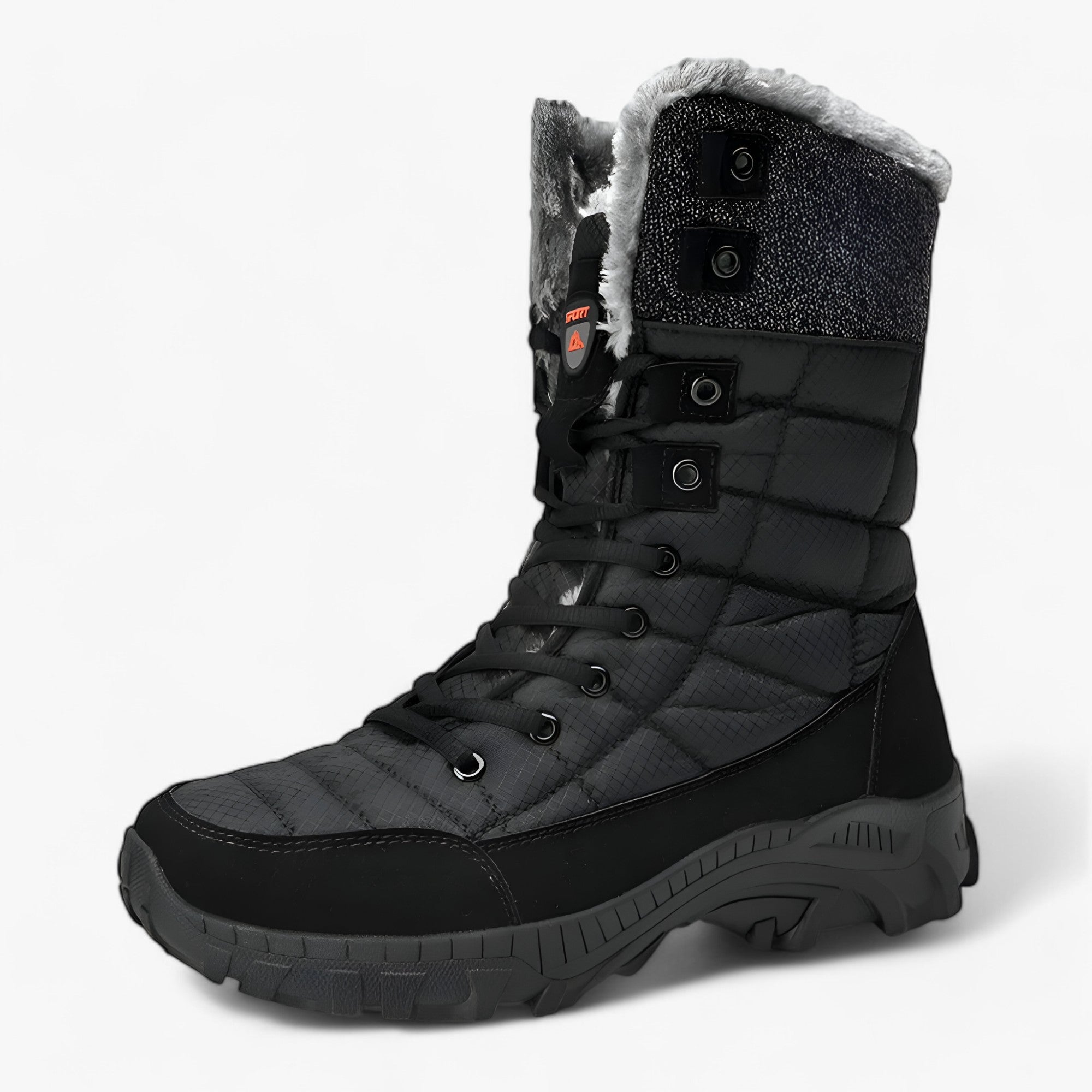 Ethan | Høje læderstøvler til sne - Ultra varme og vandtætte til herrer - Sort - winter - {{ product_tags }