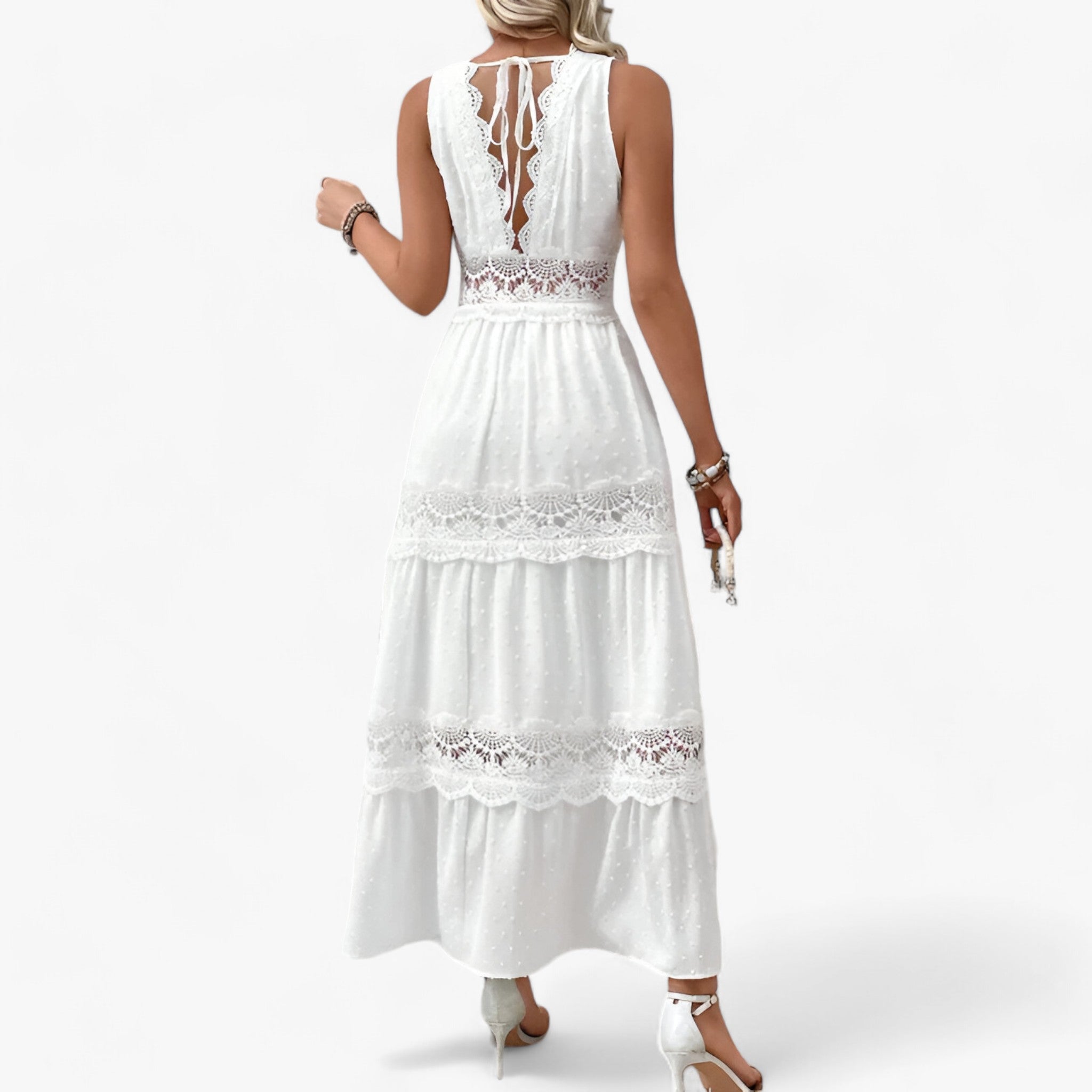 Eloise | Sommerkjole med V-udskæring - L - women's fashion - {{ product_tags }