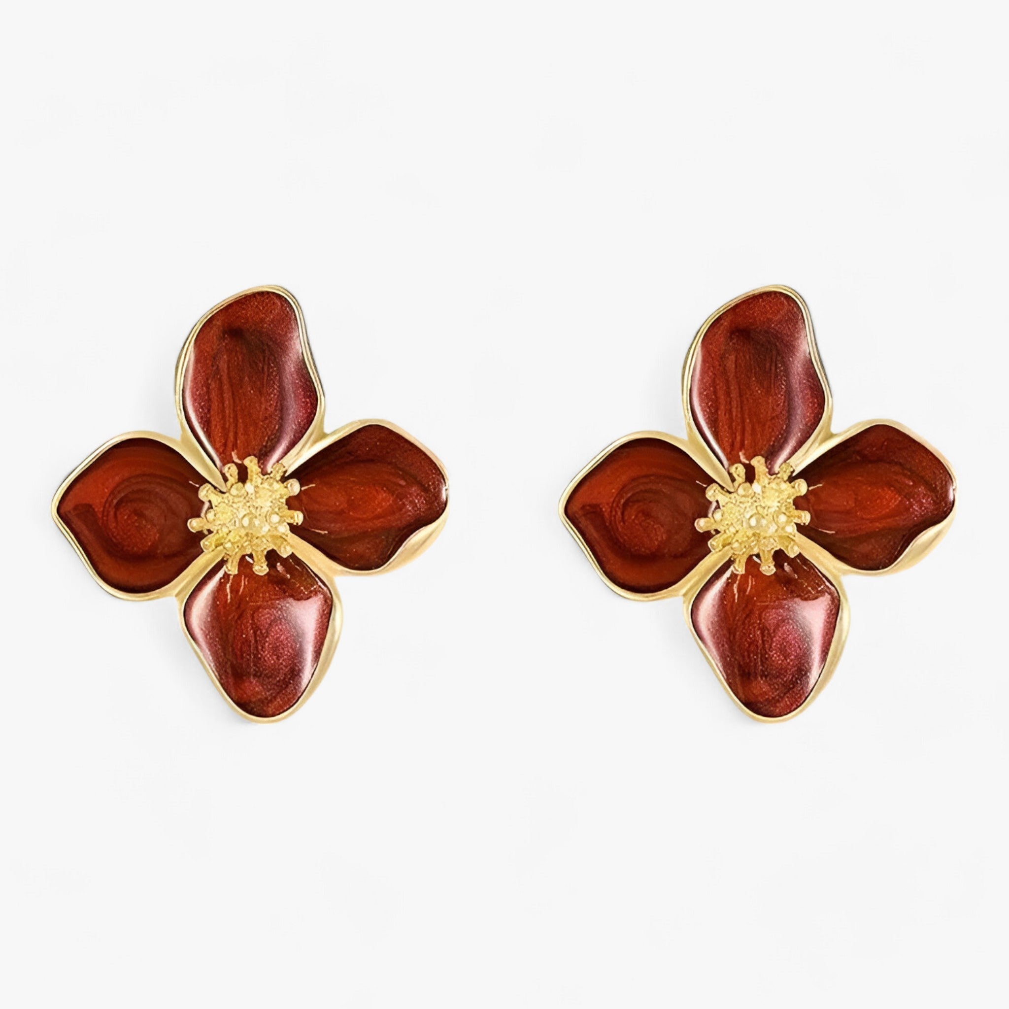 Also | Røde blomsterøreringe – Retro-Luksus-Elegance - - women's fashion - {{ product_tags }