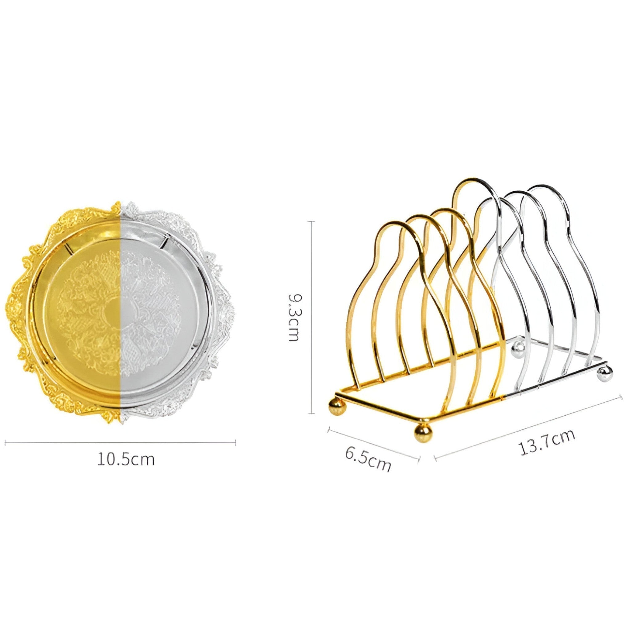 Cocktailunderlæg | 6stk Guld Zinklegering - Vintage belagt Bar Dekor - - house & garden - {{ product_tags }