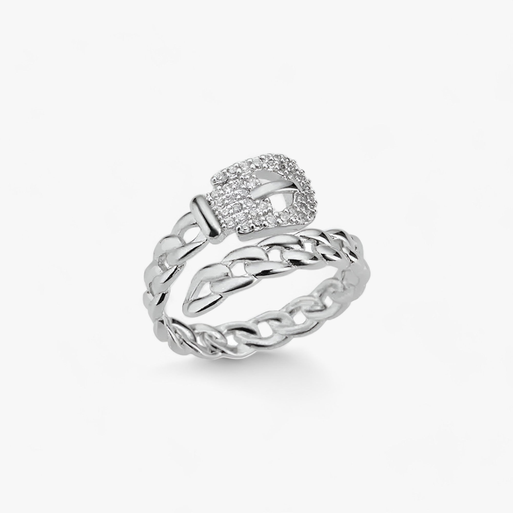 Isabella | Zirkon-Bælte-Ring - Chic og Moderne - Tilpasselig Sølv - women's fashion - {{ product_tags }