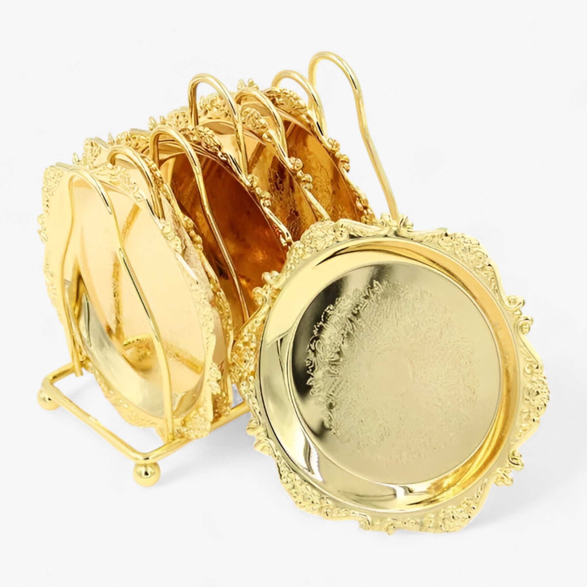 Cocktailunderlæg | 6stk Guld Zinklegering - Vintage belagt Bar Dekor - Guld 6Stk - house & garden - {{ product_tags }