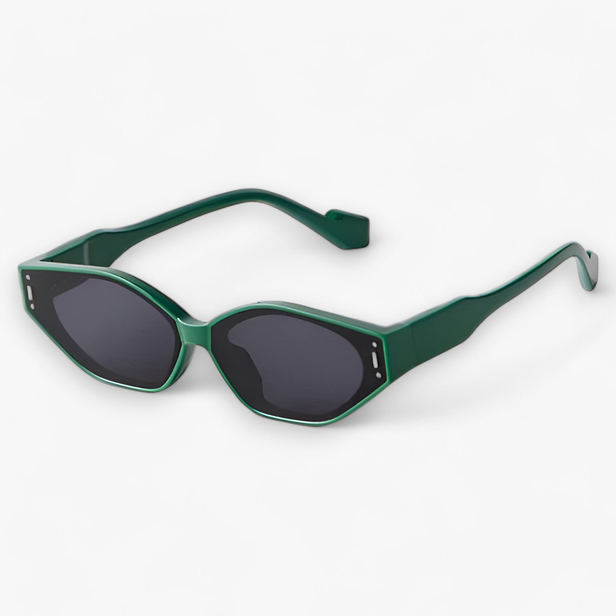 Olva | Uregelmæssige hirsesolbriller - Unikke og moderigtige - Grøn Grå - women's fashion - {{ product_tags }