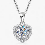 HEART | Moissanite Heart Pendant Necklace - Celebrate Eternal Love