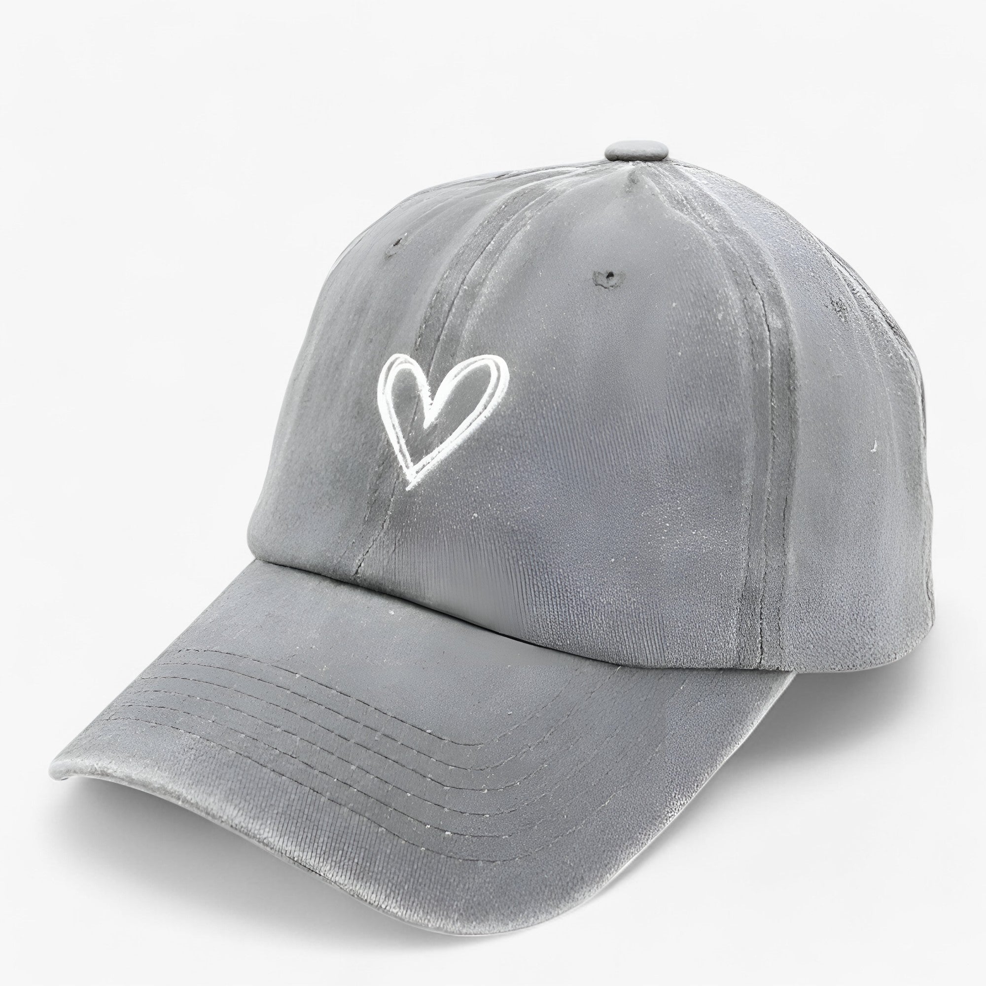 Kärlek | Justerbar Baseballkasket - Retro Charme & Solbeskyttelse - Grå - men's fashion - {{ product_tags }