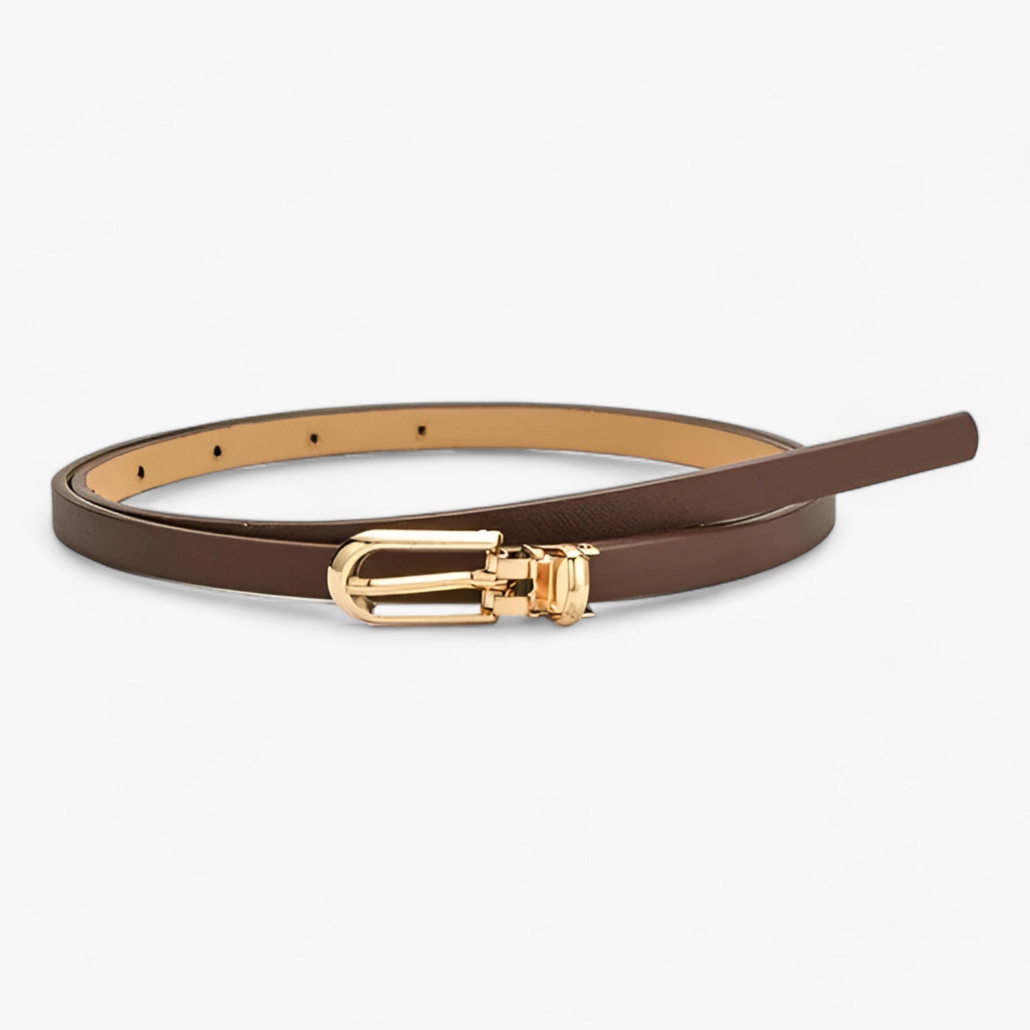 VIVACE | Tyndt bælte - Alsidigt modeaccessory - Brun 105CM - women's fashion - {{ product_tags }