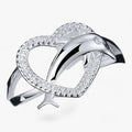 Isabel | Delphin-Hjerte-Ring – Sterlingsølv Kærlighed