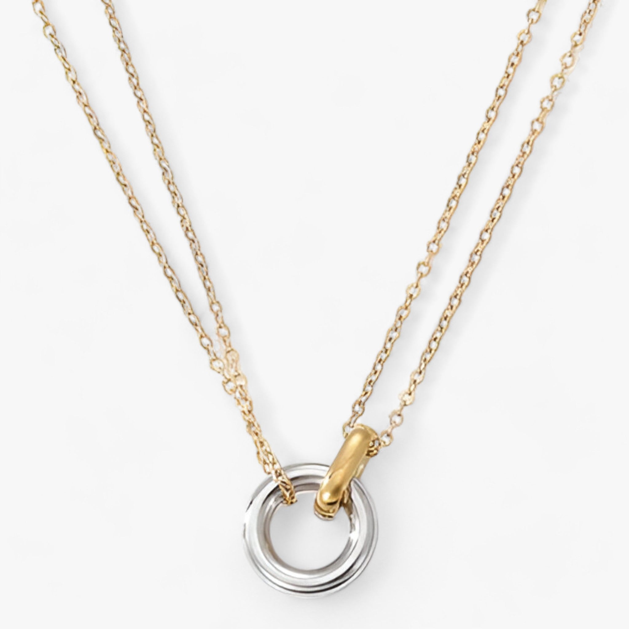 LUMINA | Kreisanhängerkæde - forbedre din stil med elegance - To-farvet - women's fashion - {{ product_tags }