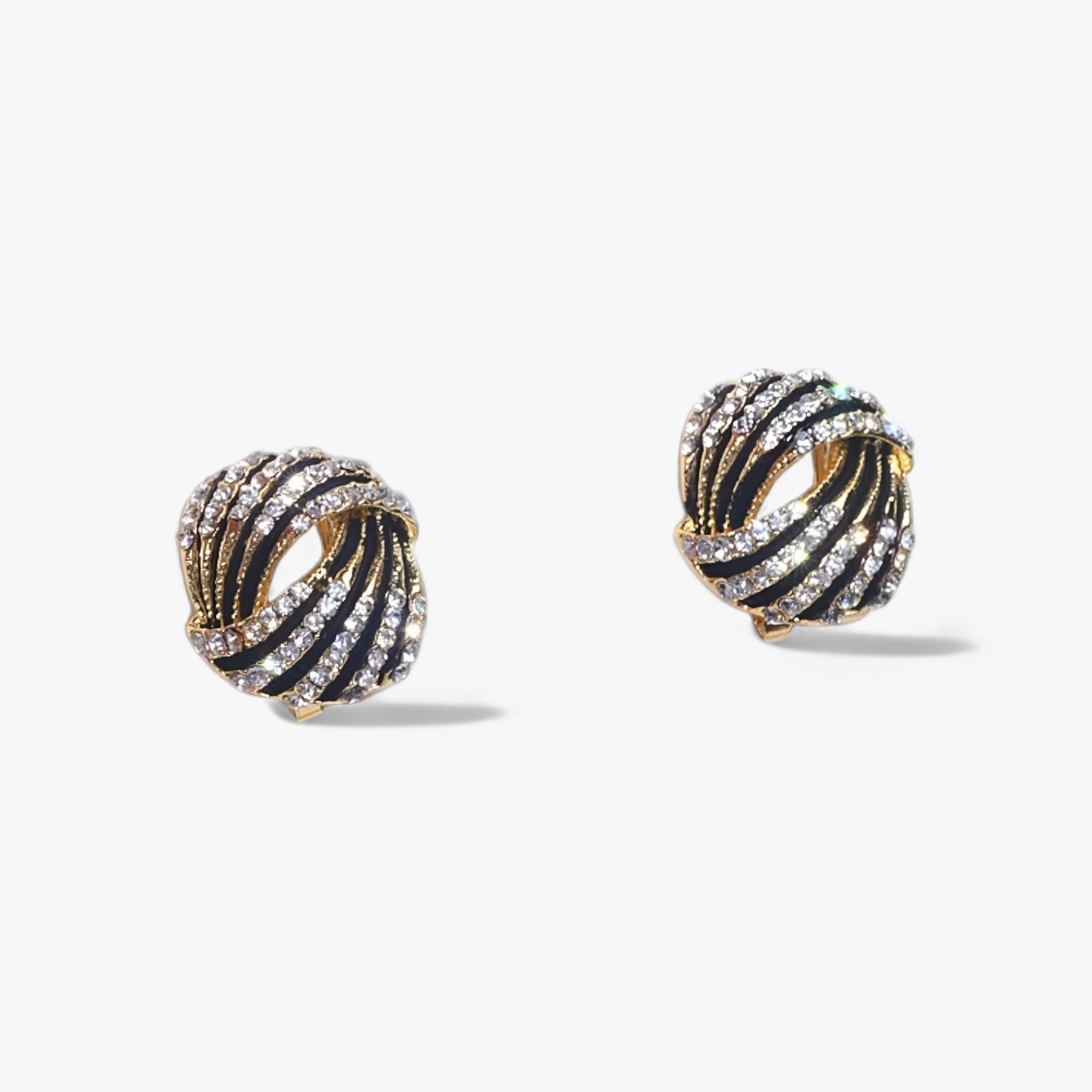 Spiralen af ro | Sølvfarvede ørehængere - Graciøs svingning - Sort sølv - women's fashion - {{ product_tags }
