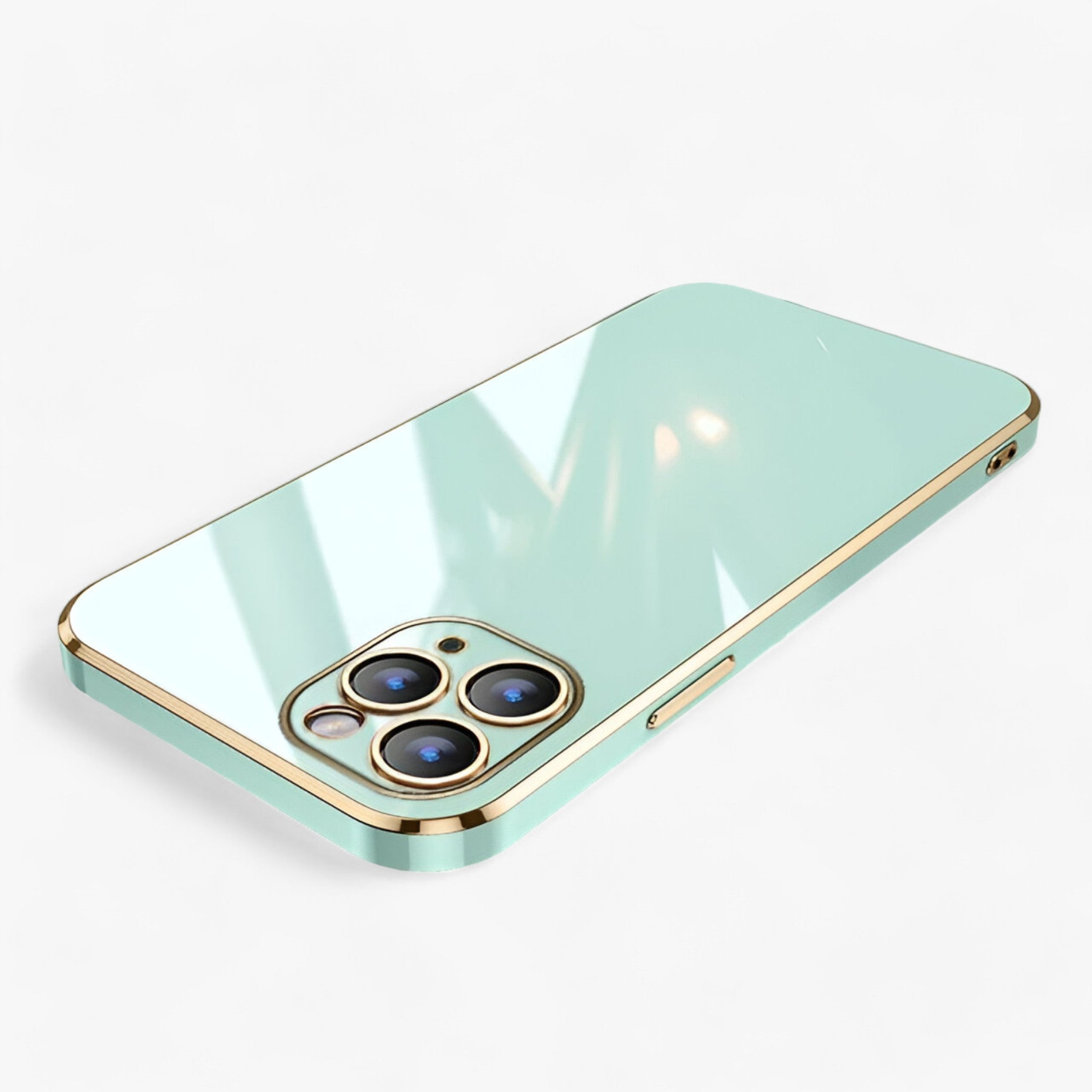 Anais | Telefontaske med gylden tråd - stilfuld og beskyttende til iPhone-serien - Mintgrøn farve - other - {{ product_tags }