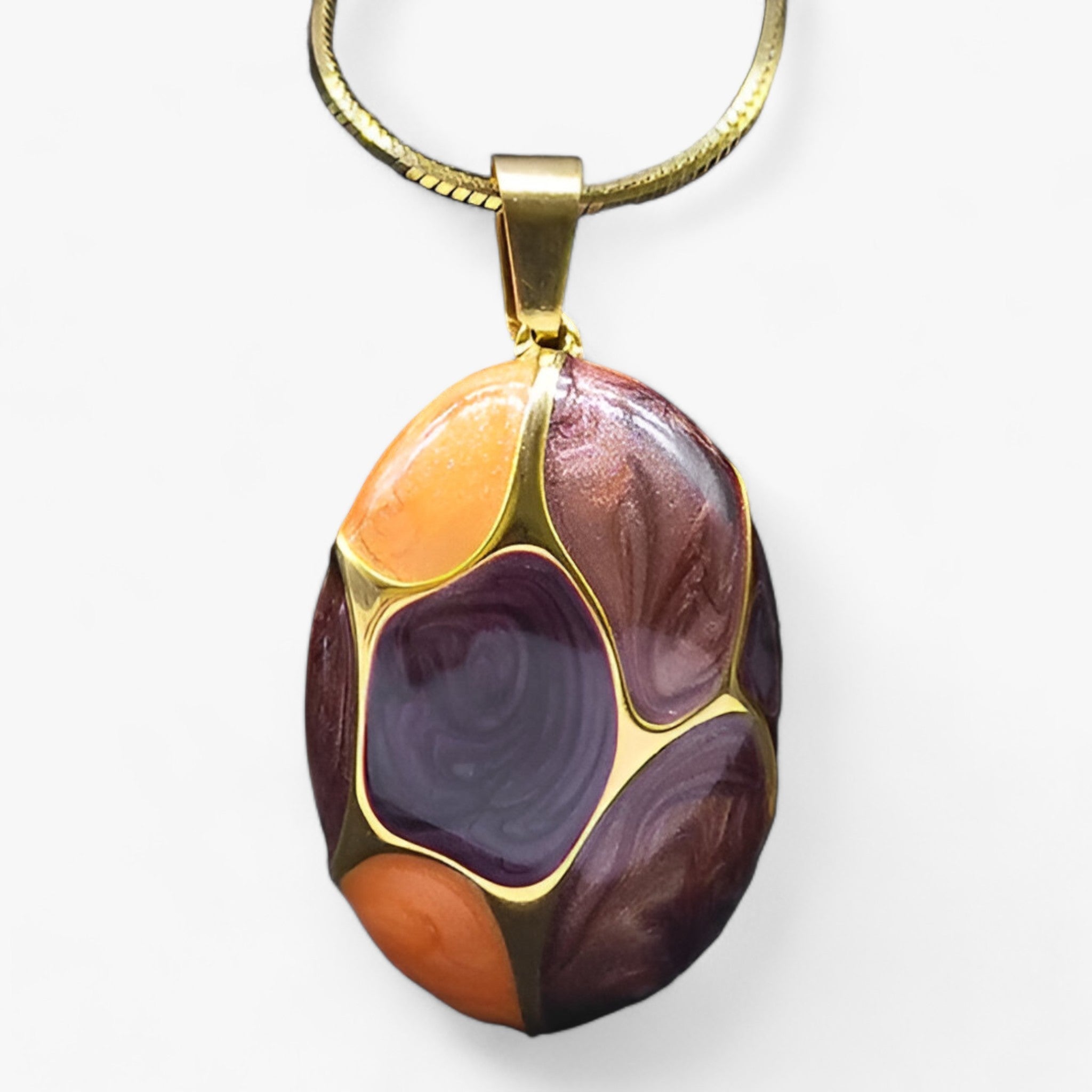 AURORA | Modesmykkæde - Trendy charmophæng til alsidig brug - kastanjebrun guld - women's fashion - {{ product_tags }