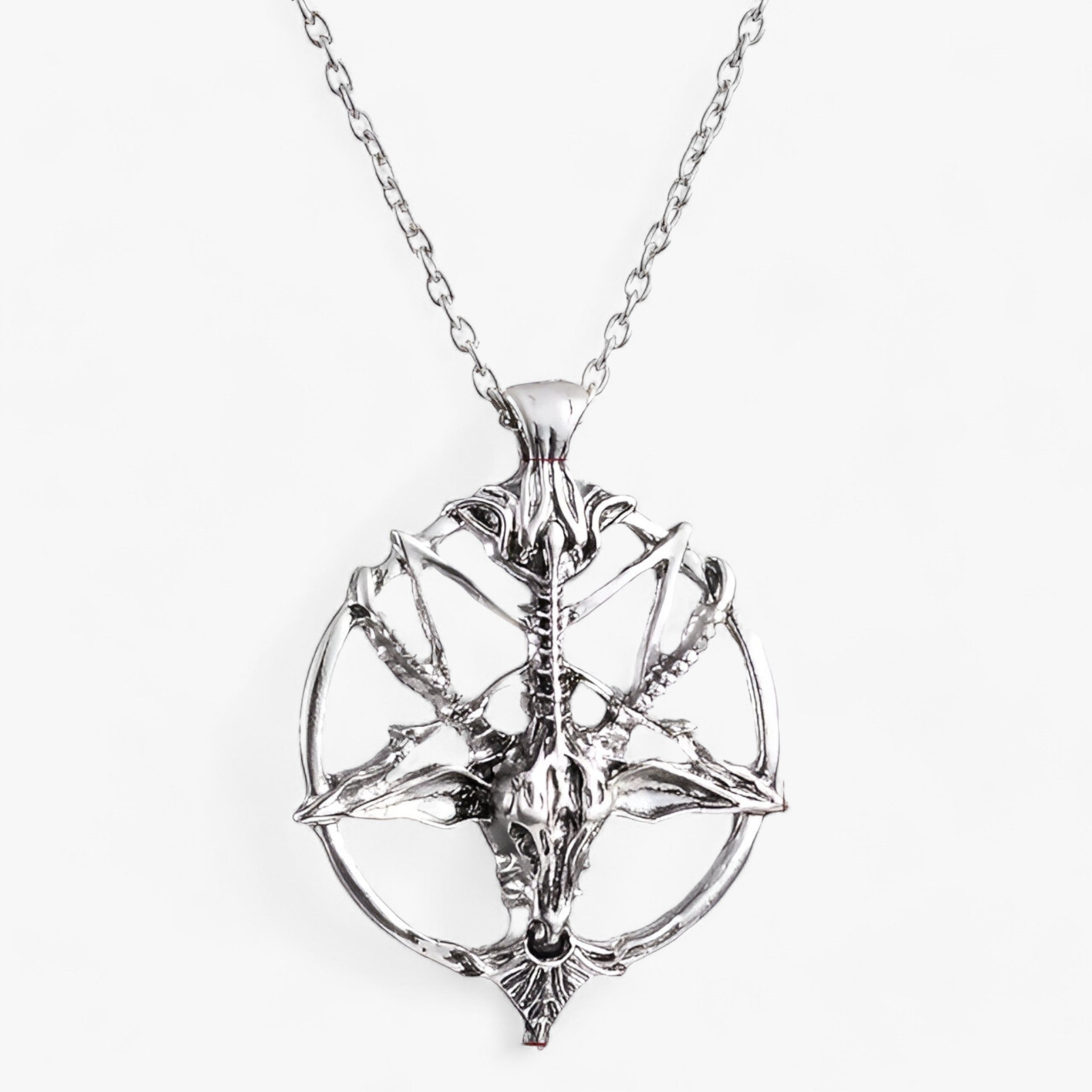 Halskæde med pentagramvedhæng - vintage charm - Sølv 50cm - women's fashion - {{ product_tags }