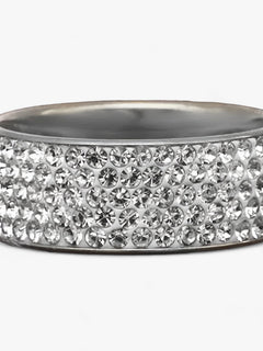 Hailie | Krystalforlovelsesring – elegant rustfrit stål