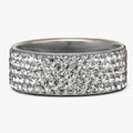 Hailie | Krystalforlovelsesring – elegant rustfrit stål