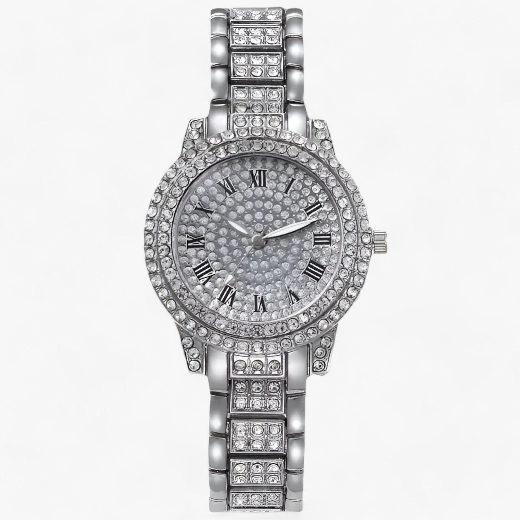 Sasha | Luksuriøse ure med fuld diamantbesætning - Elegant og moderigtigt til kvinder - Sølv - watches - {{ product_tags }