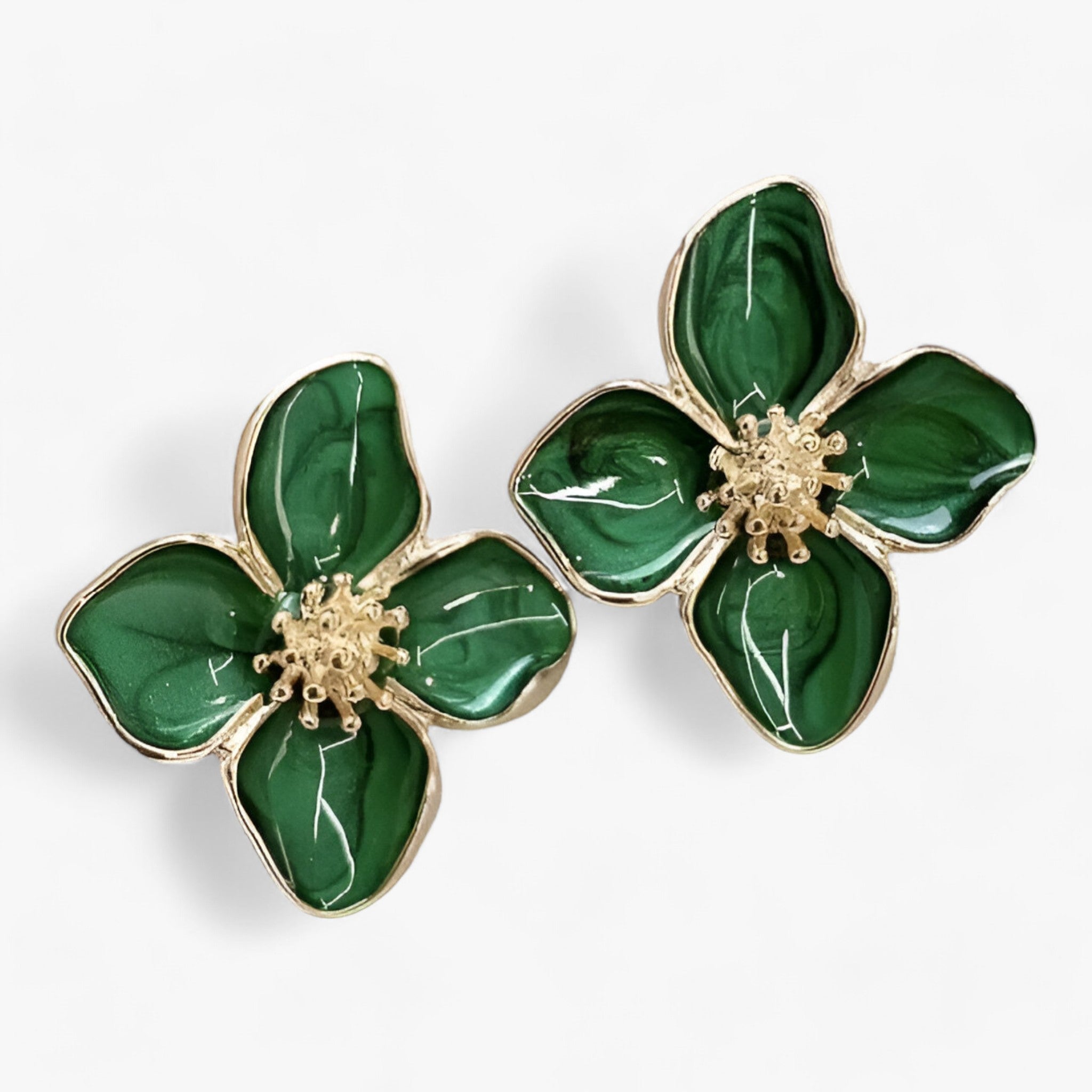 Also | Røde blomsterøreringe – Retro-Luksus-Elegance - Grøn - women's fashion - {{ product_tags }
