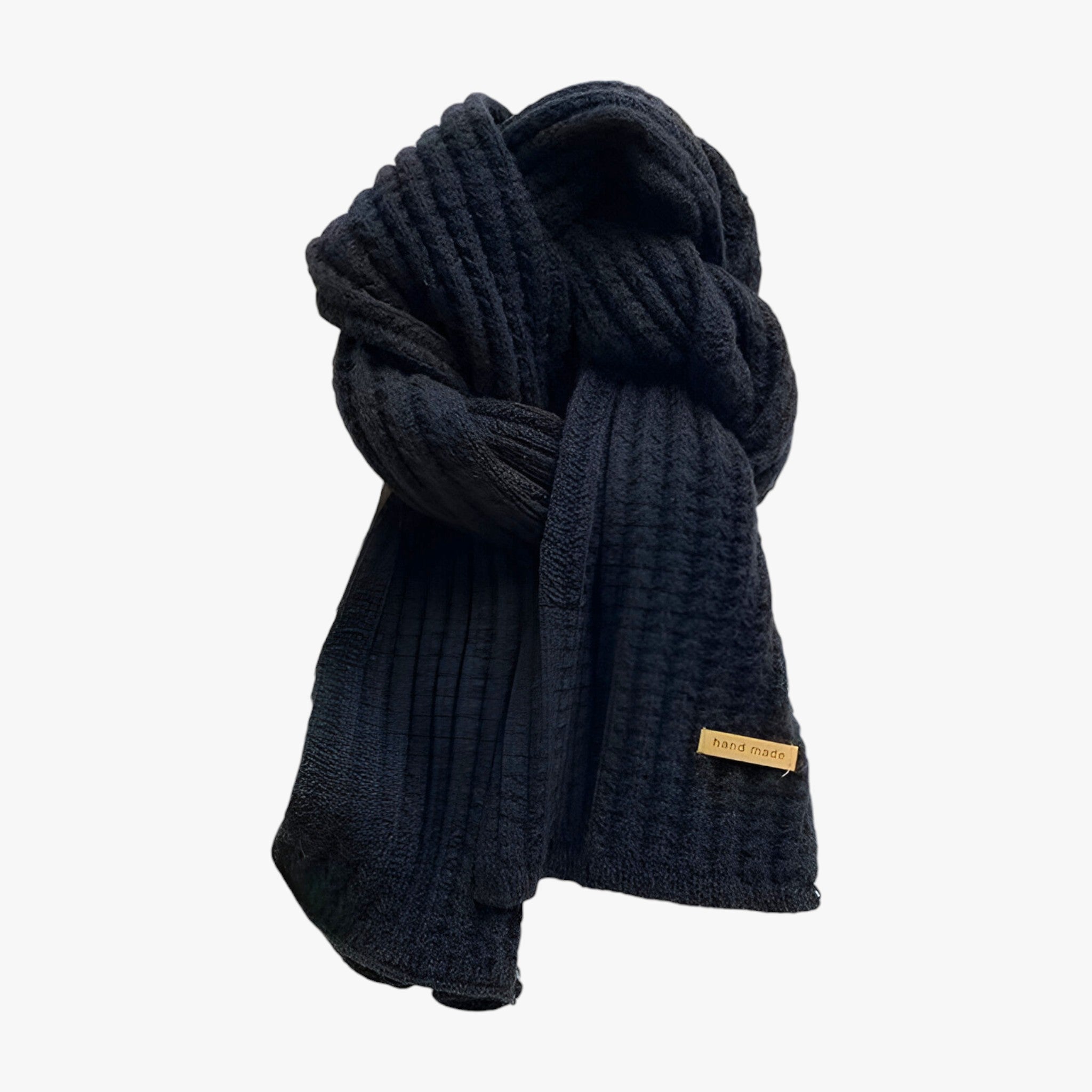 Rylie | Strikket termotørklæde til vinteren - ultimativ beskyttelse mod kulden - Sort En størrelse - winter - {{ product_tags }