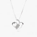 AMORE | Elegant hjärtformad zirkonia-halsband med lyxig ros-presentask