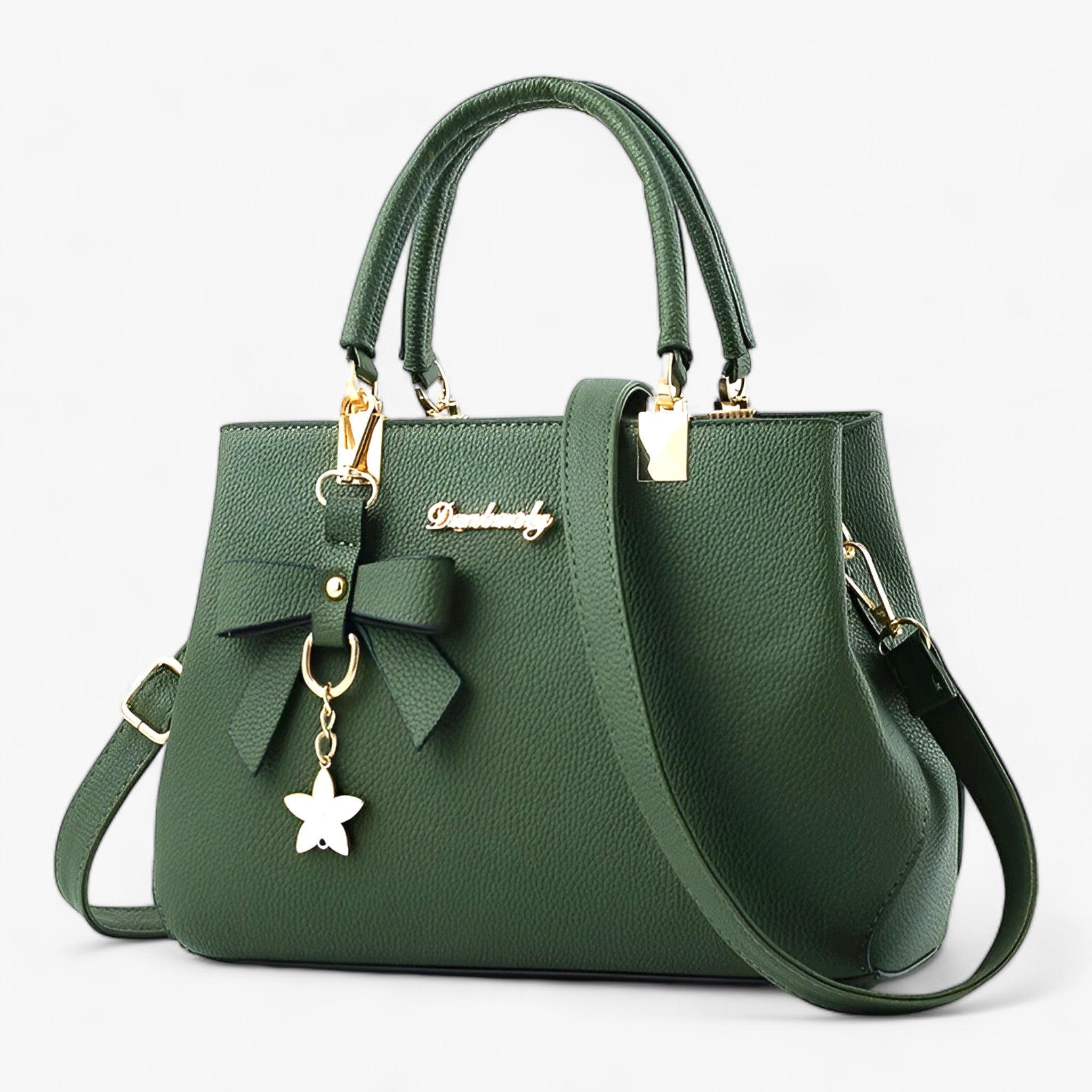 FLORINA | Skuldertaske - perfekt til forretningskvinder og hverdagsbrug - Armygrøn 28cmx11cmx19cm - bags - {{ product_tags }