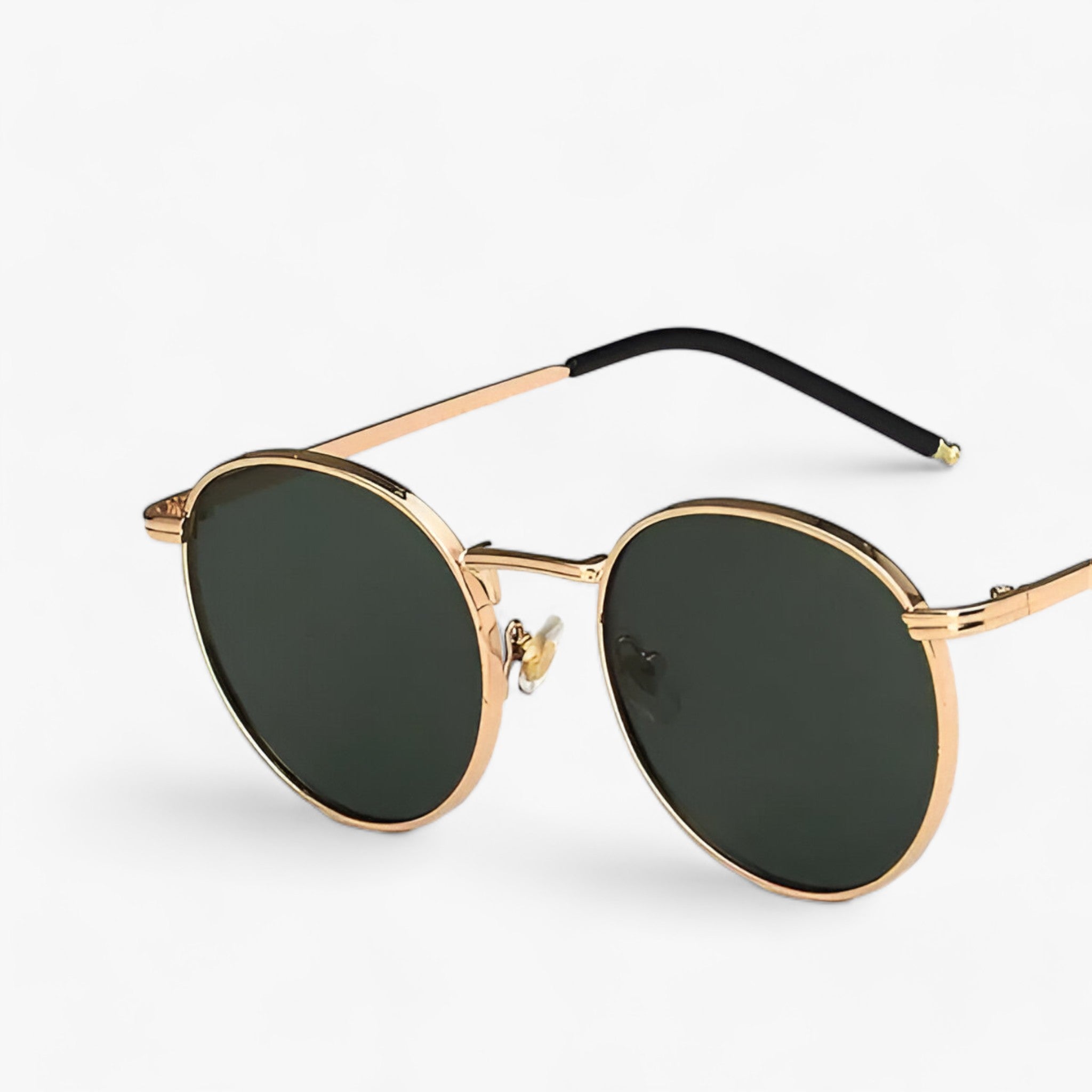 Stilfuld designer solbrille - Elegant runde linser til daglig komfort - Guld Olivengrøn - Eyeglasses - {{ product_tags }