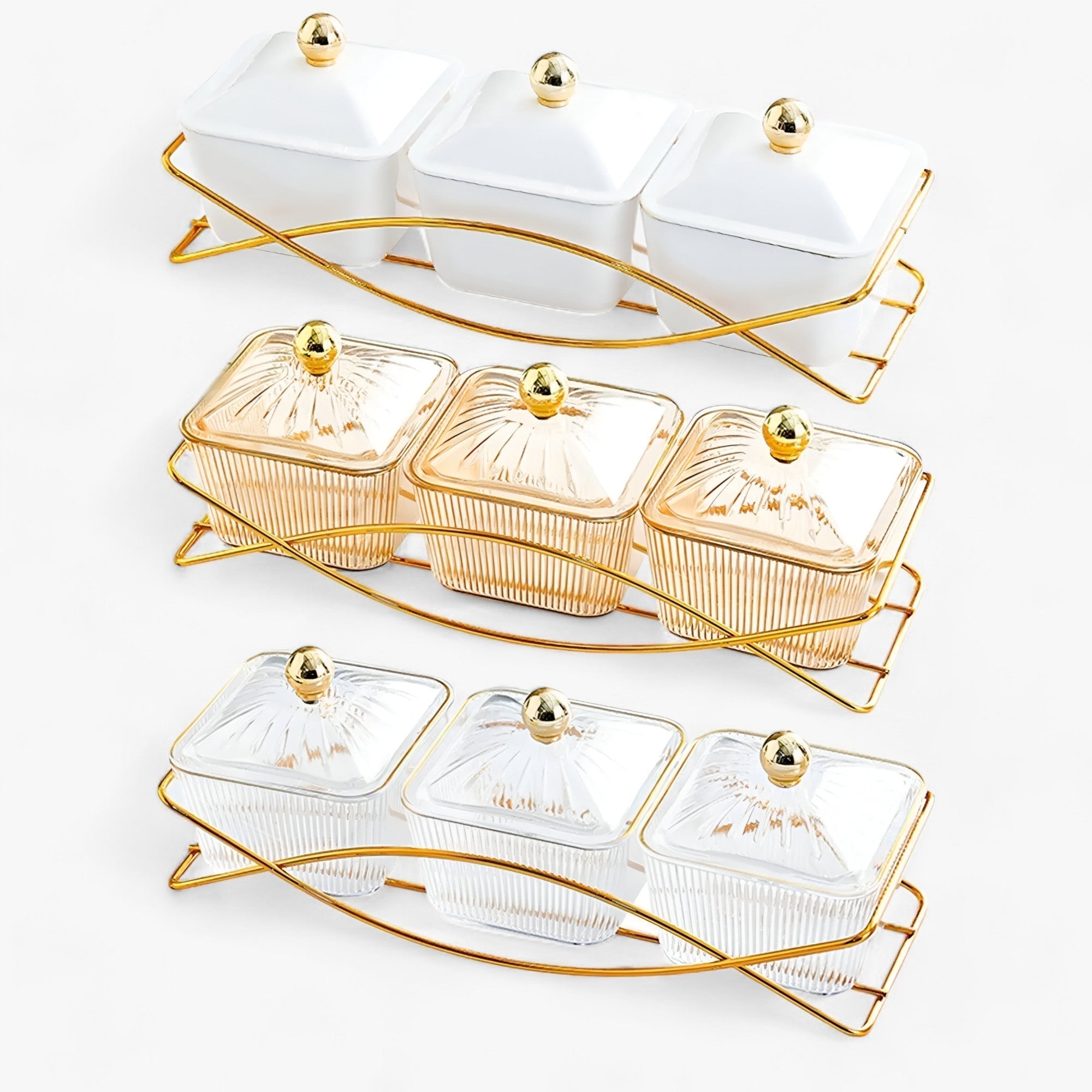DIVINA | Desserttallerken med låg - Stilig opbevaring til desserter og snacks - - house & garden - {{ product_tags }