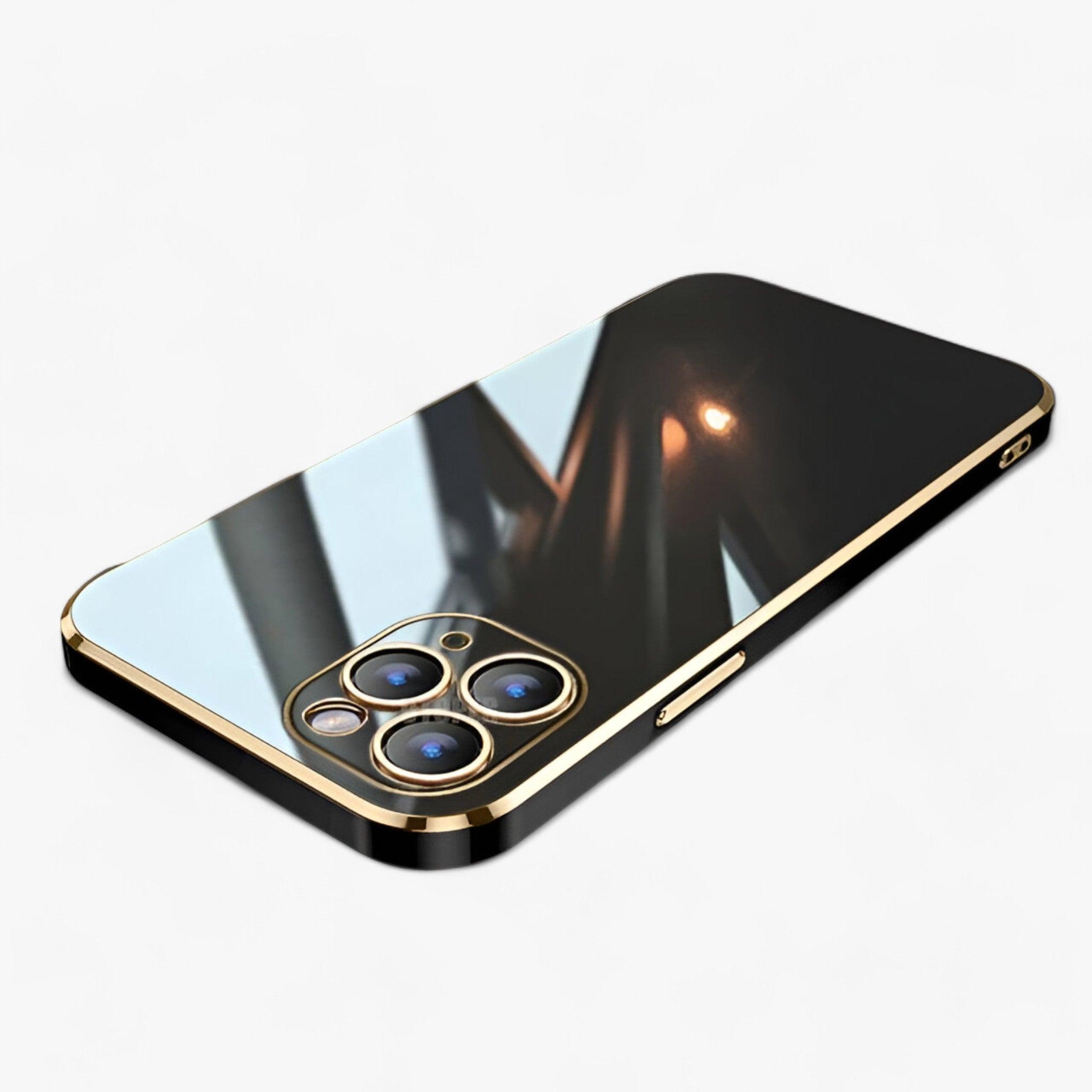 Anais | Telefontaske med gylden tråd - stilfuld og beskyttende til iPhone-serien - Sort farve - other - {{ product_tags }