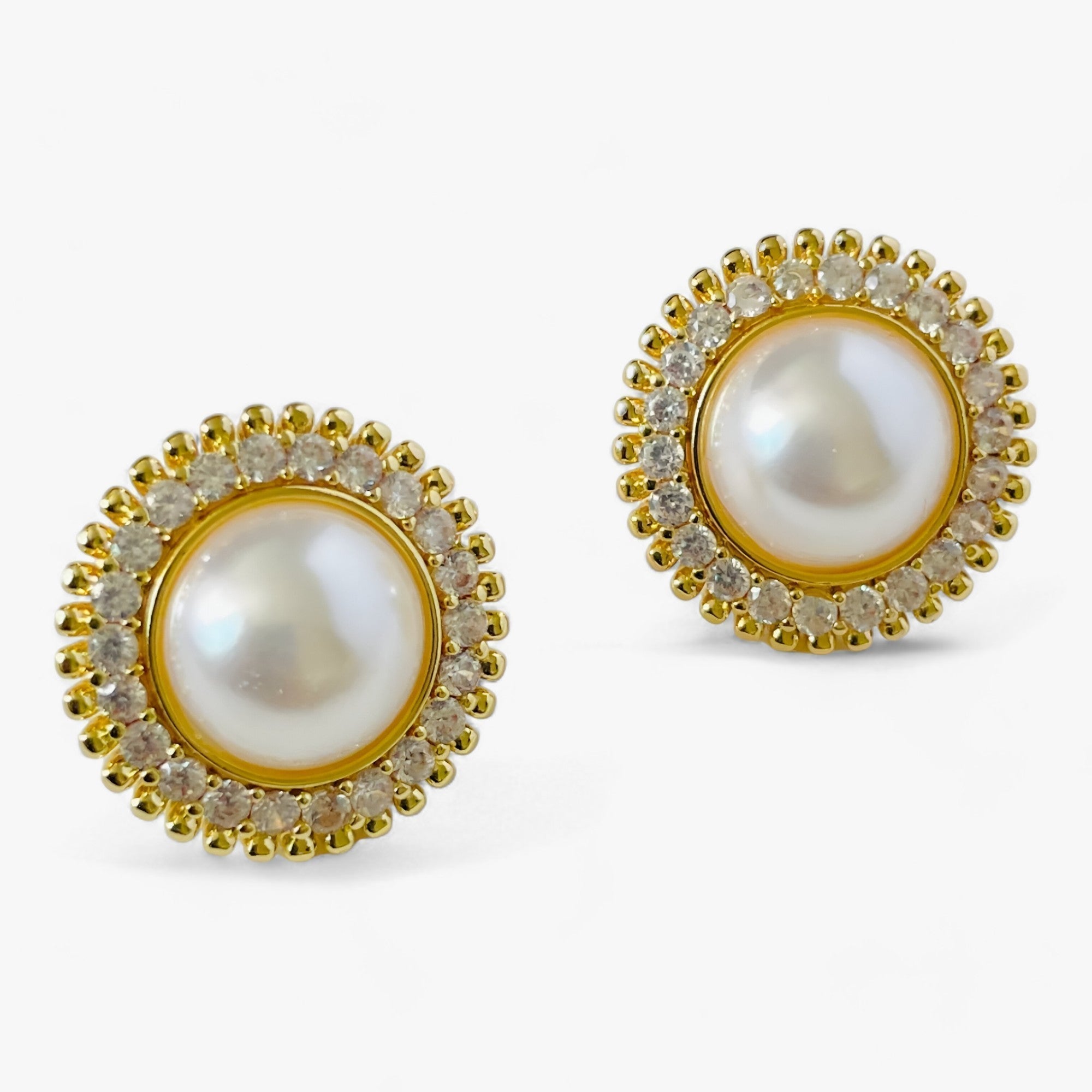 Gyldne Perle | Krystaløreringe - Glamourøs Glans - Guld - women's fashion - {{ product_tags }