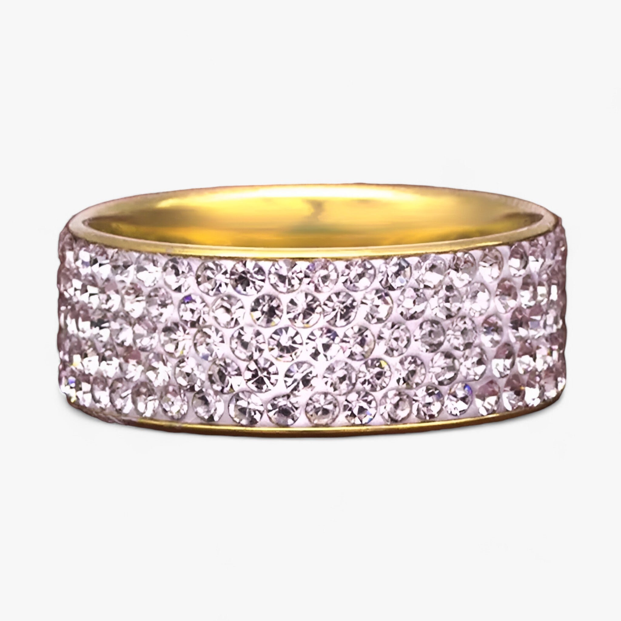 Hailie | Krystalforlovelsesring – elegant rustfrit stål - Guld - women's fashion - {{ product_tags }