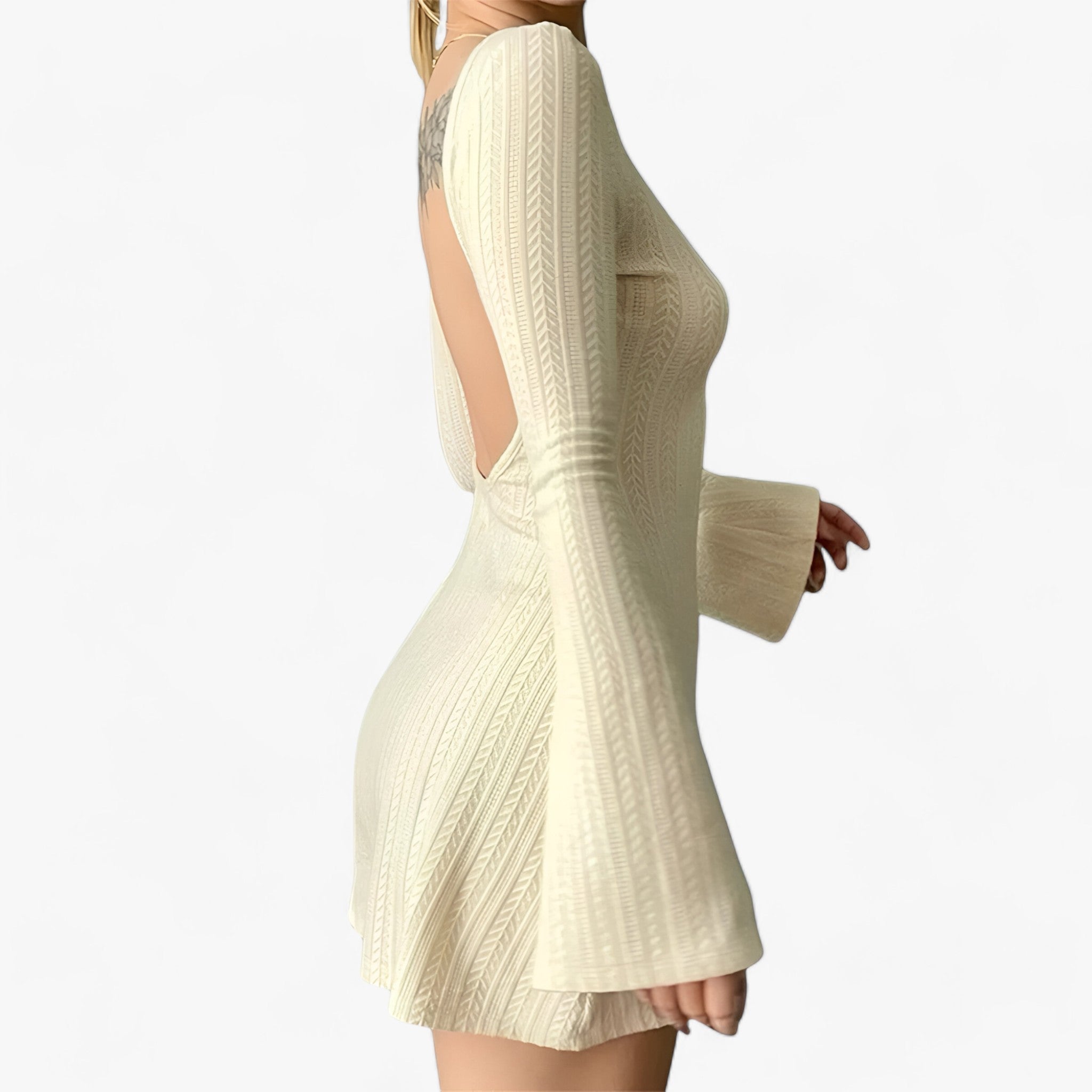 Eleganza | Strikket kjole - Alsidig stil til alle lejligheder - - women's fashion - {{ product_tags }