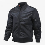 Aero | Men's Pilot Jacket - Stand Collar Flight Jacket Solid Color