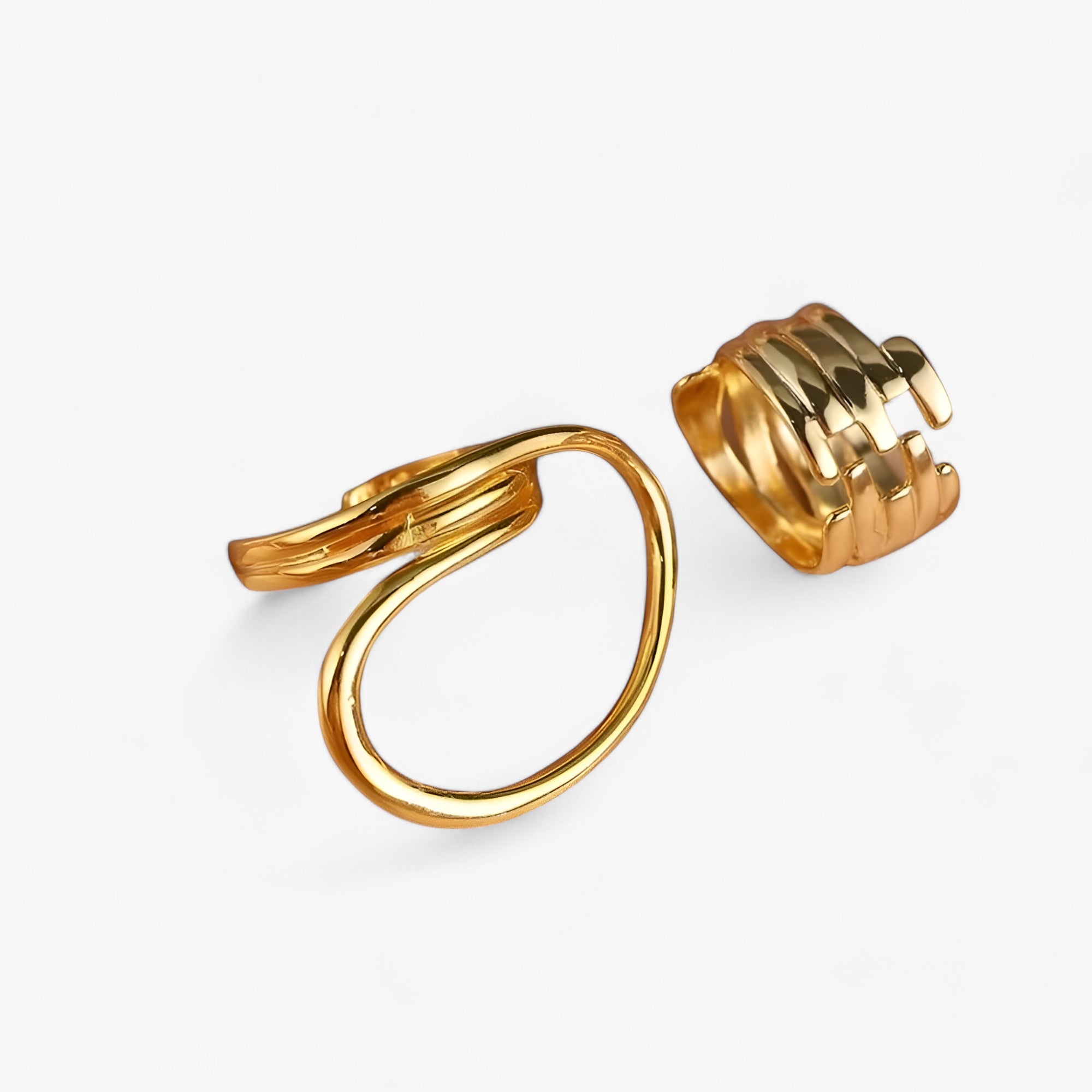 Tara | Geometrisk statementring – dristig og modebevidst - Guld Justerbar - women's fashion - {{ product_tags }