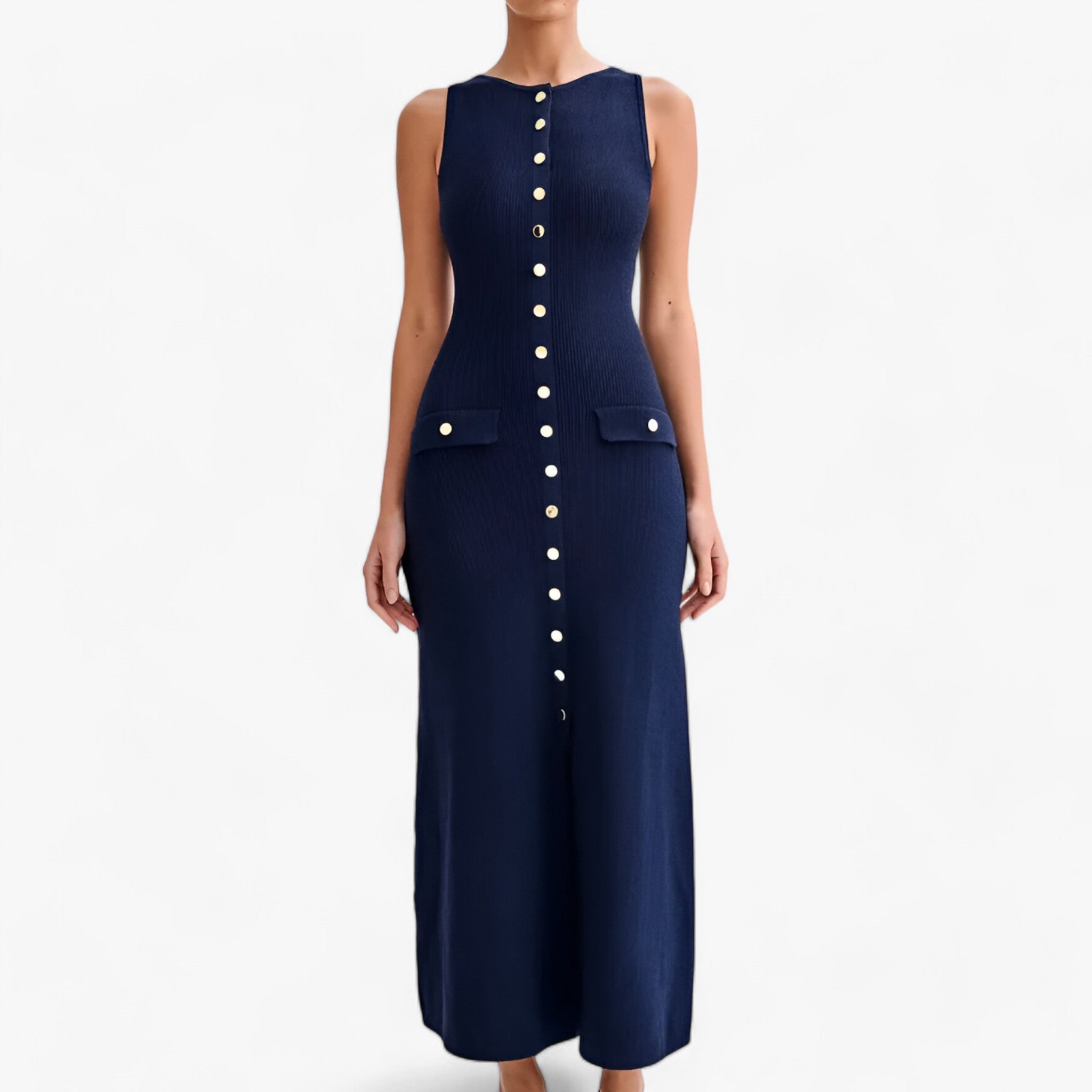 Elena | Maxikjole - Elegant og Alsidig - Marinblå - women's fashion - {{ product_tags }
