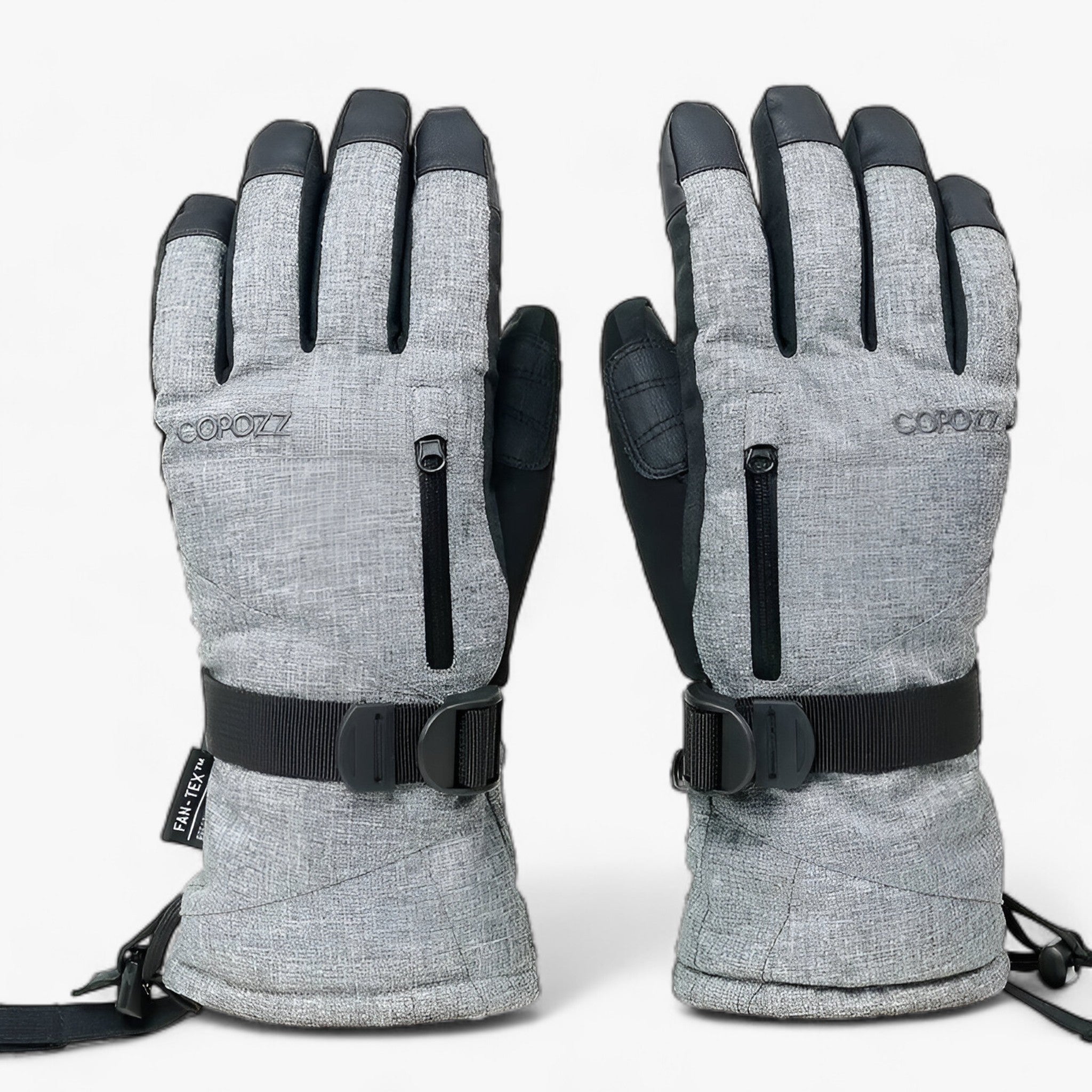 FrostGuard | Vandtætte skihansker - Touchscreen & termisk varme - Grå - winter - {{ product_tags }