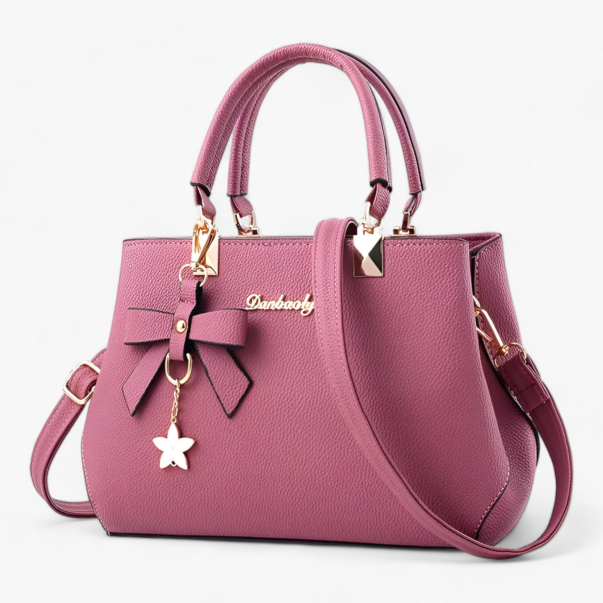 FLORINA | Skuldertaske - perfekt til forretningskvinder og hverdagsbrug - Mørk rosa 28cmx11cmx19cm - bags - {{ product_tags }
