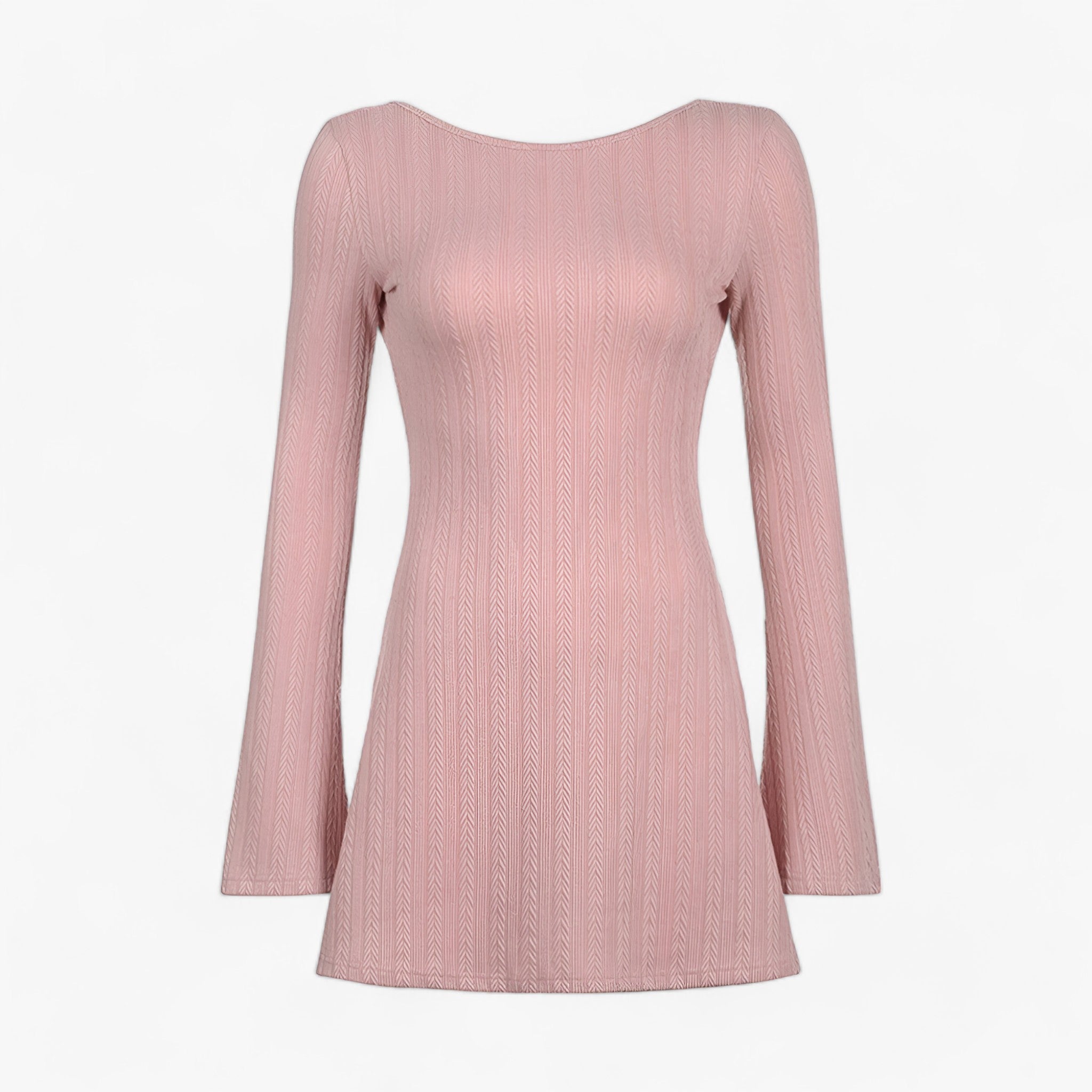 Eleganza | Strikket kjole - Alsidig stil til alle lejligheder - Rosa - women's fashion - {{ product_tags }