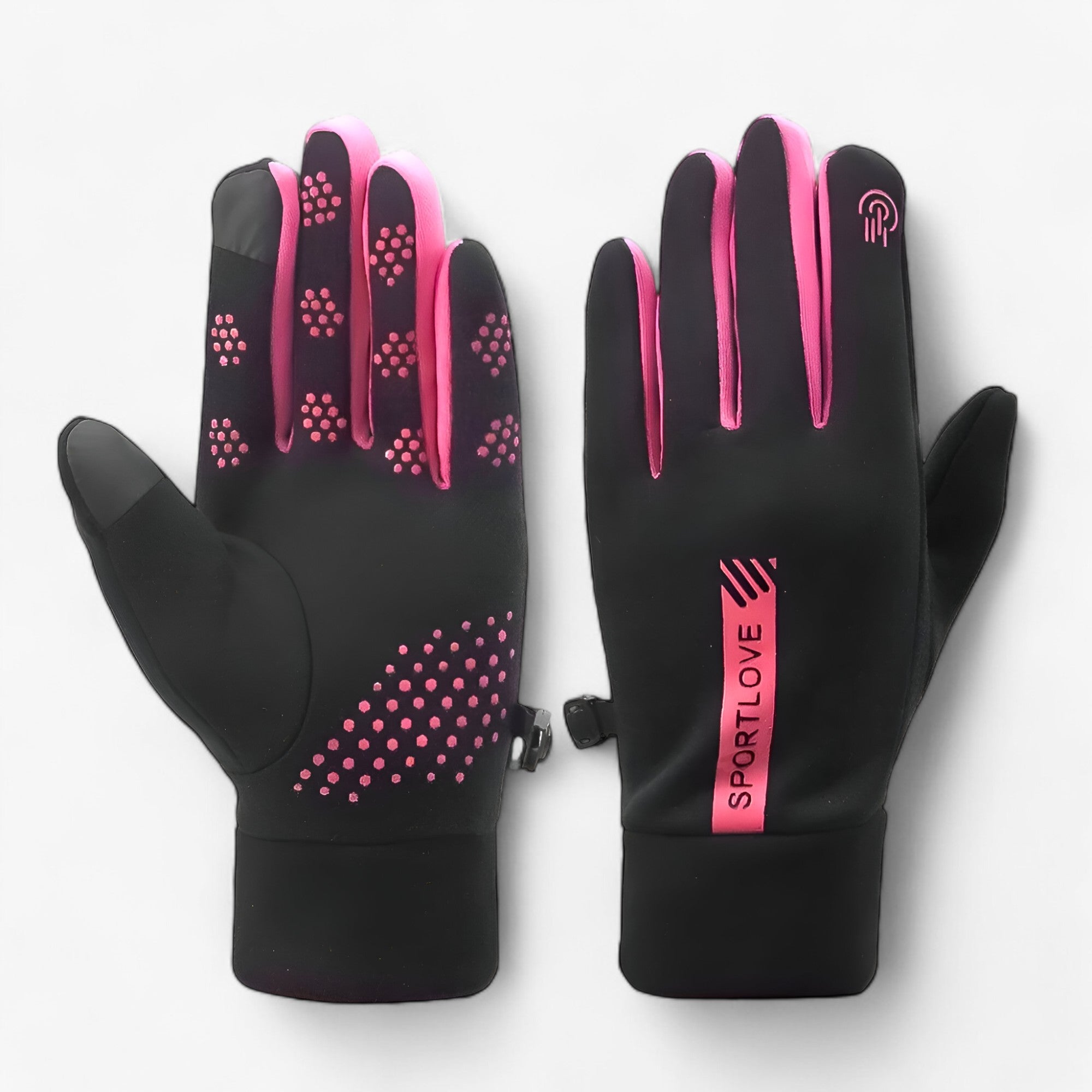 GlacierGuard | Vinterhandsker - Varm og vandtæt beskyttelse - Grå-Rosa (Dame) - winter - {{ product_tags }