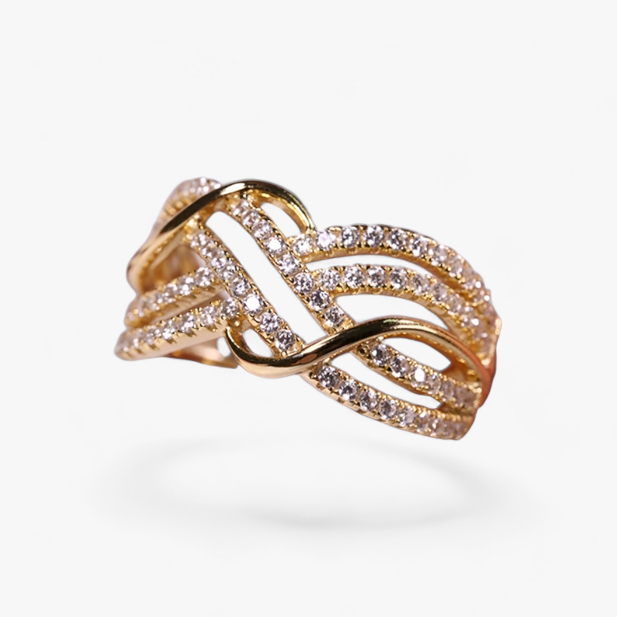 Emilia | Gyldne korsringe - Elegant flere bånd design - - other - {{ product_tags }