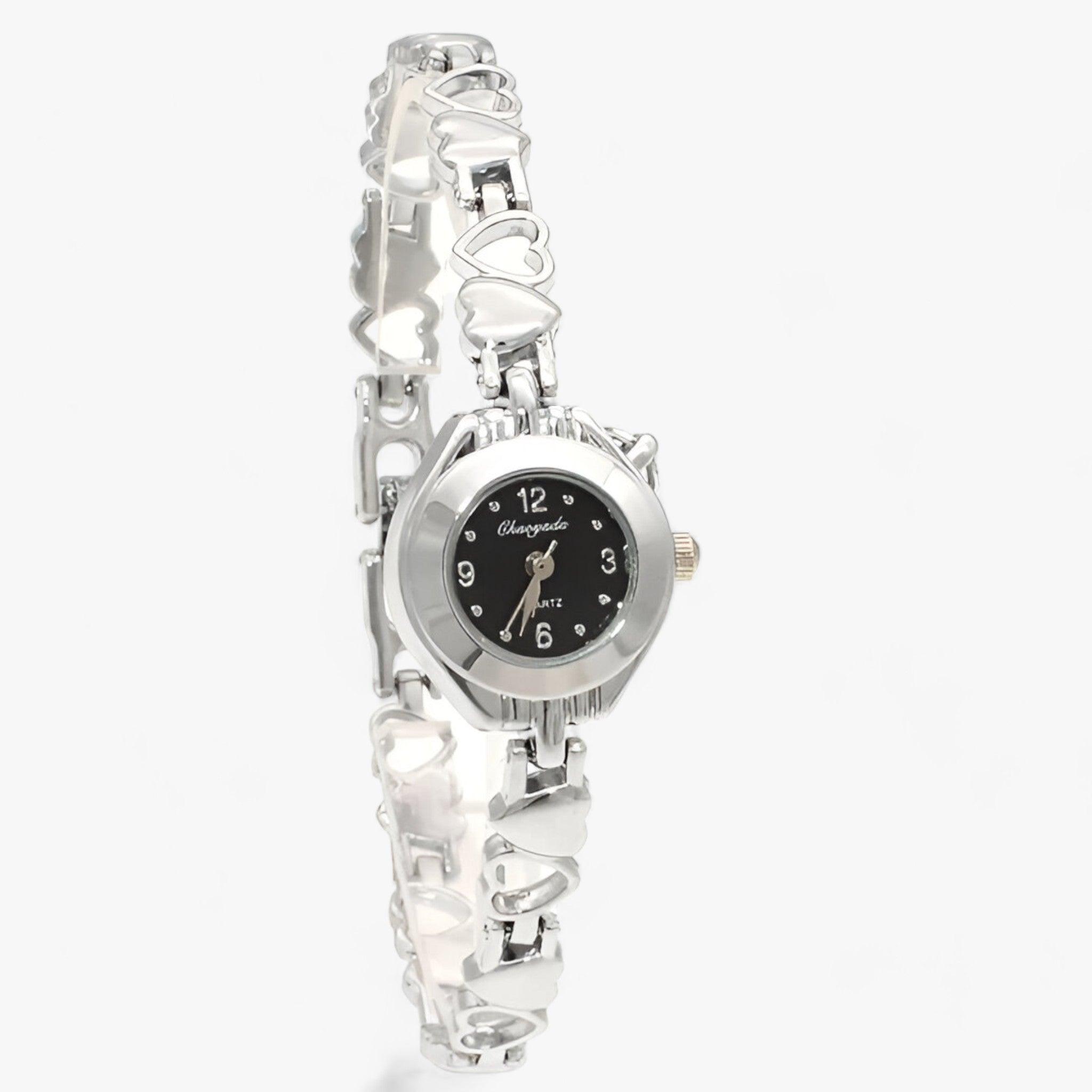 EVELYN | Armbåndsur til damer - Et elegant og pålideligt ur - Sølv sort ansigt - watches - {{ product_tags }