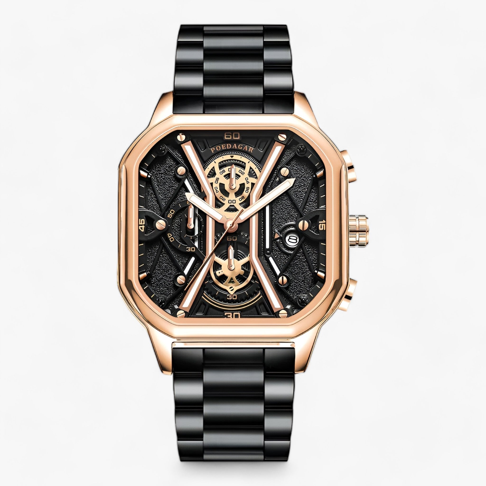 STJERNE | Chronografur - Tidøs elegance og præcision - Roséguld Sort S - watches - {{ product_tags }