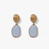 ELLA | Enamel Oval Earrings - Stylish Geometric Design for All Occasions