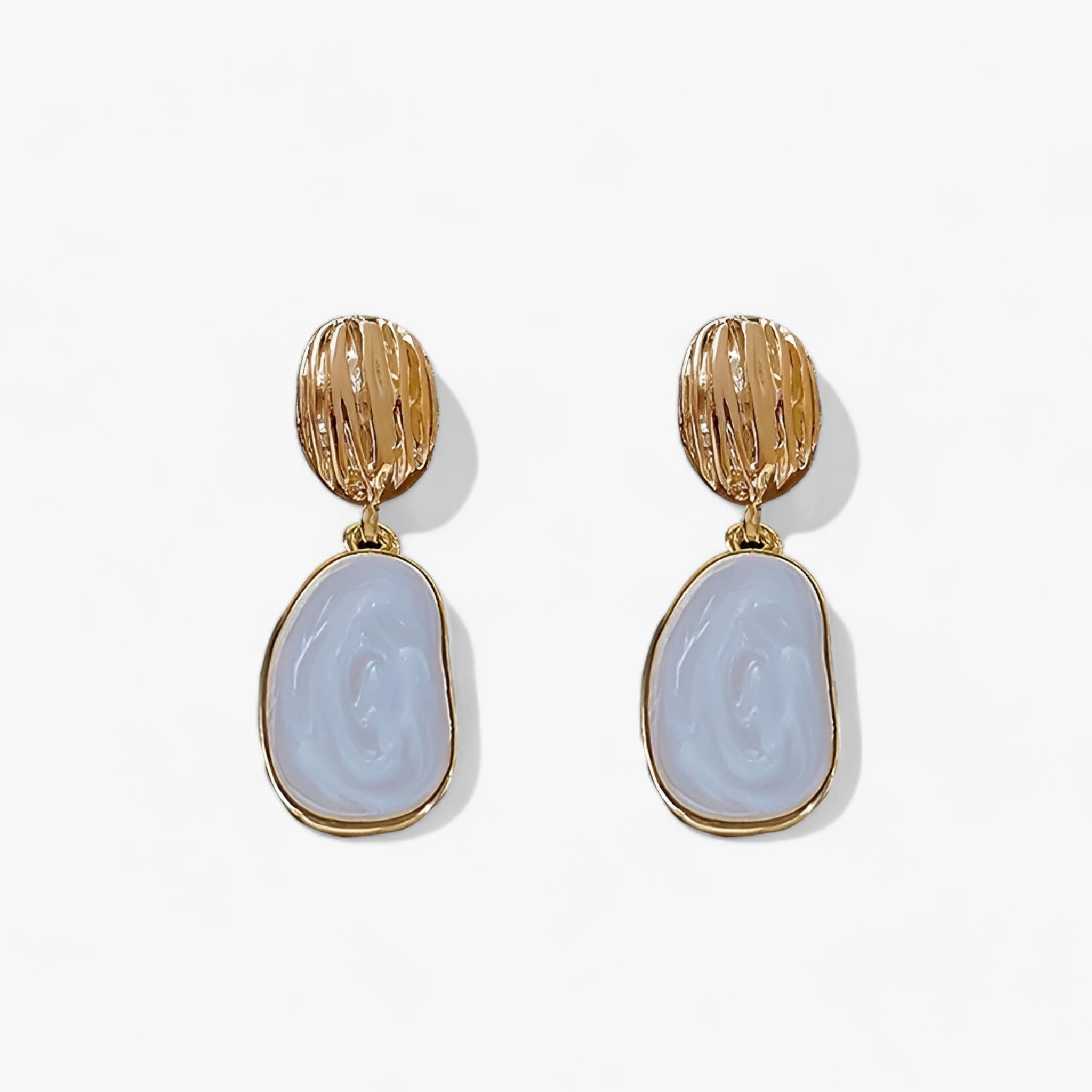 ELLA | Emalje-Ovaløreringe - Stilfuld geometrisk design til alle anledninger - - women's fashion - {{ product_tags }