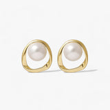 ORLA | Golden pearl earrings - Contemporary elegance for all occasions