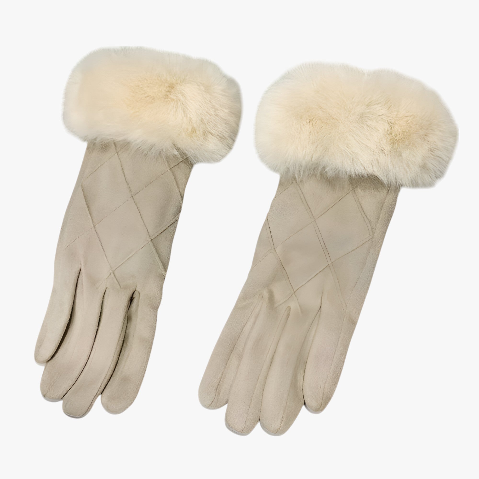 EleganceTouch | Vinter-Suede Rutehandsker - Stilfulde & Touchscreen Kompatible - Khaki - winter - {{ product_tags }