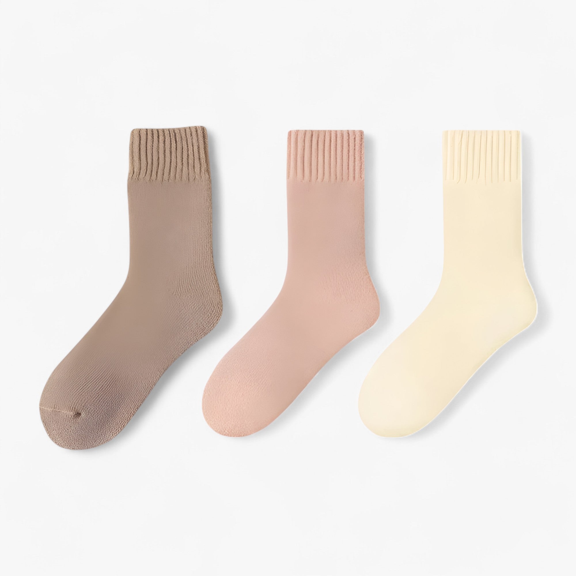 Zen | Uld sokker sæt - Varmt og hyggeligt komfortabelt - kaffe-hvid-gul Størrelser 34-40 - winter - {{ product_tags }